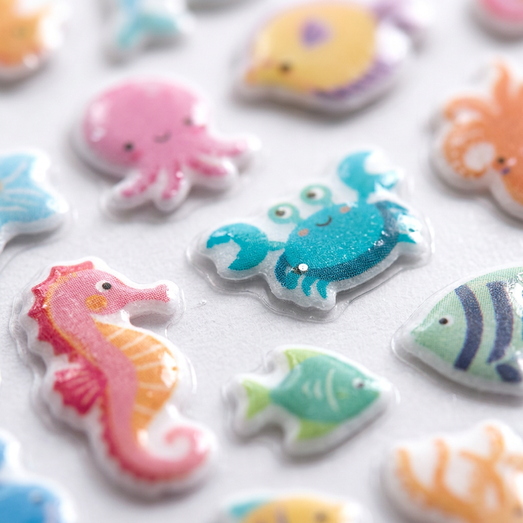 Fun Puffy Stickers Sea Life 78pcs 1Pack