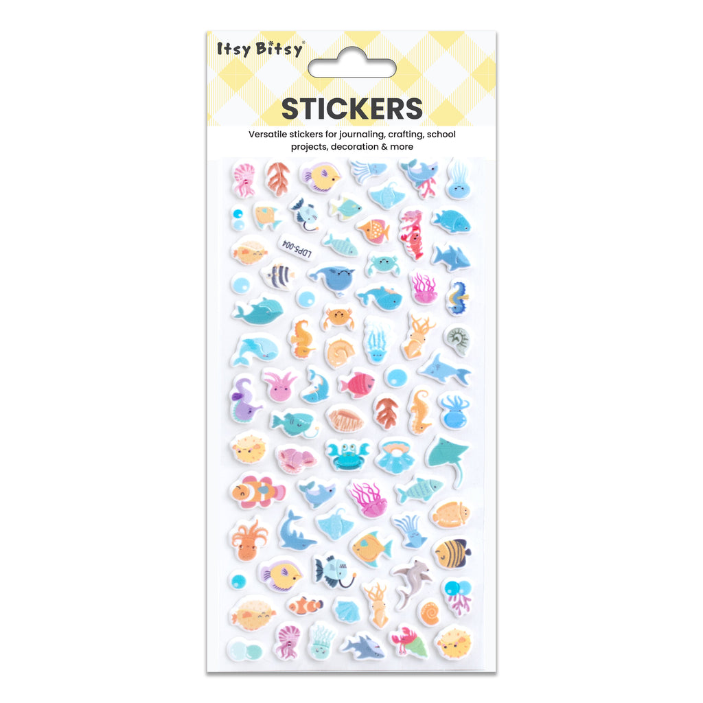 Fun Puffy Stickers Sea Life 78pcs 1Pack
