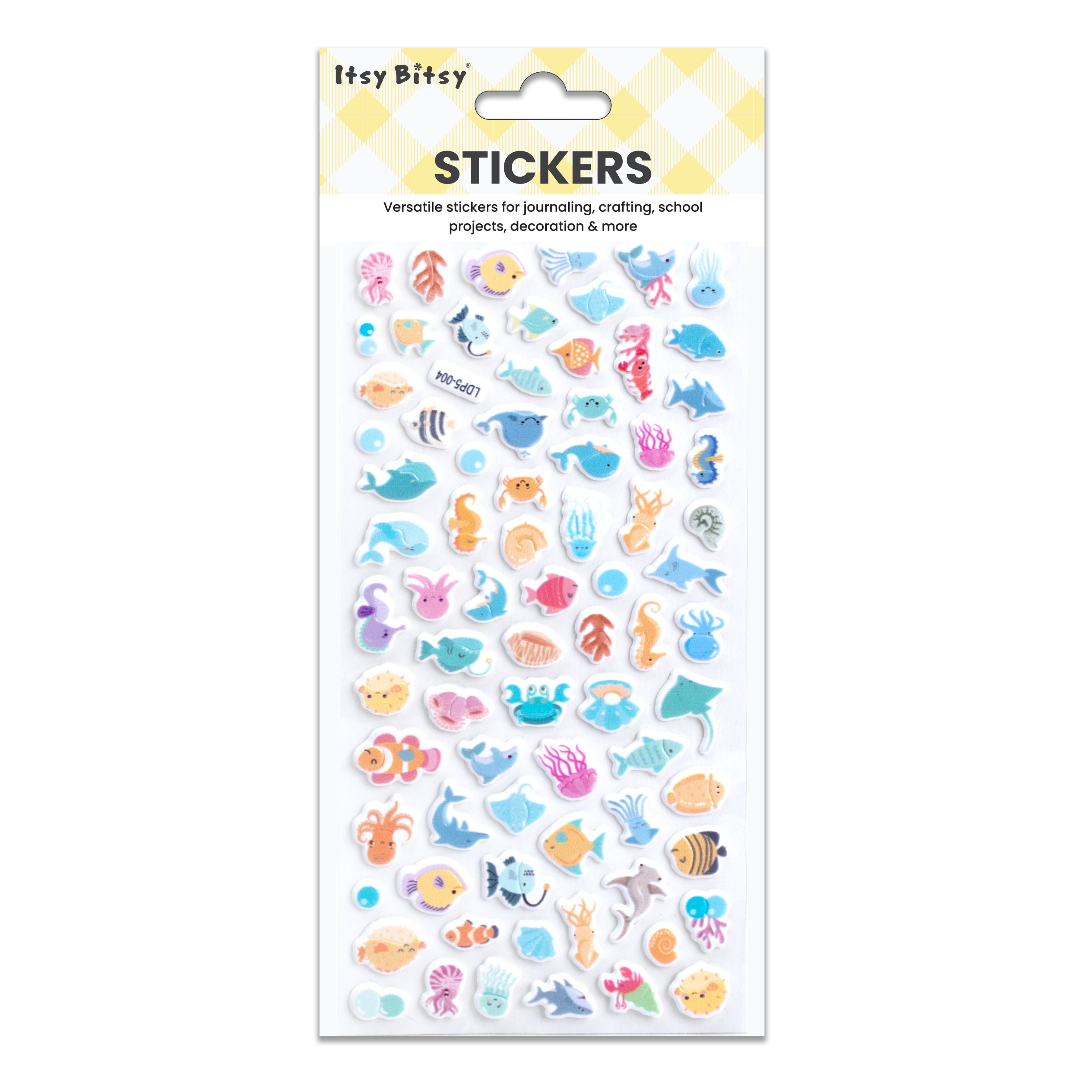 Fun Puffy Stickers Sea Life 78pcs 1Pack