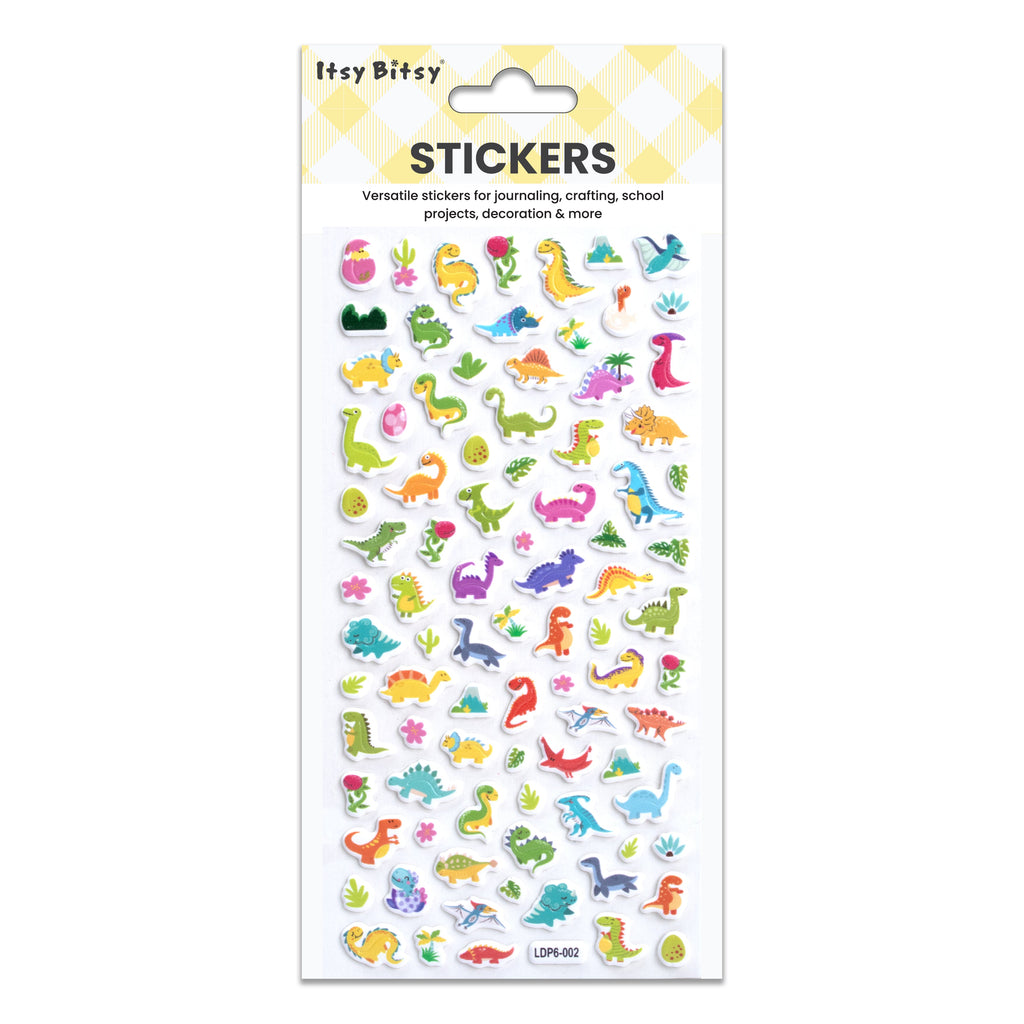 Fun Puffy Stickers Dino Fun 89pcs 1Pack