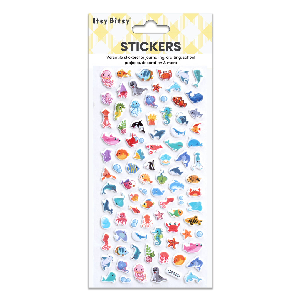 Fun Puffy Stickers Ocean Pals 94pcs 1Pack