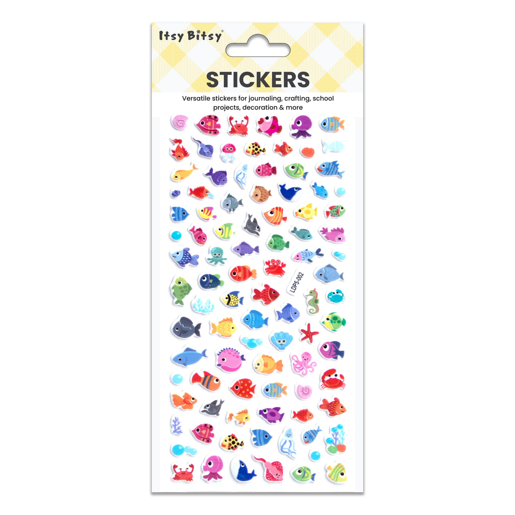 Fun Puffy Stickers Happy Fins 94pcs 1Pack