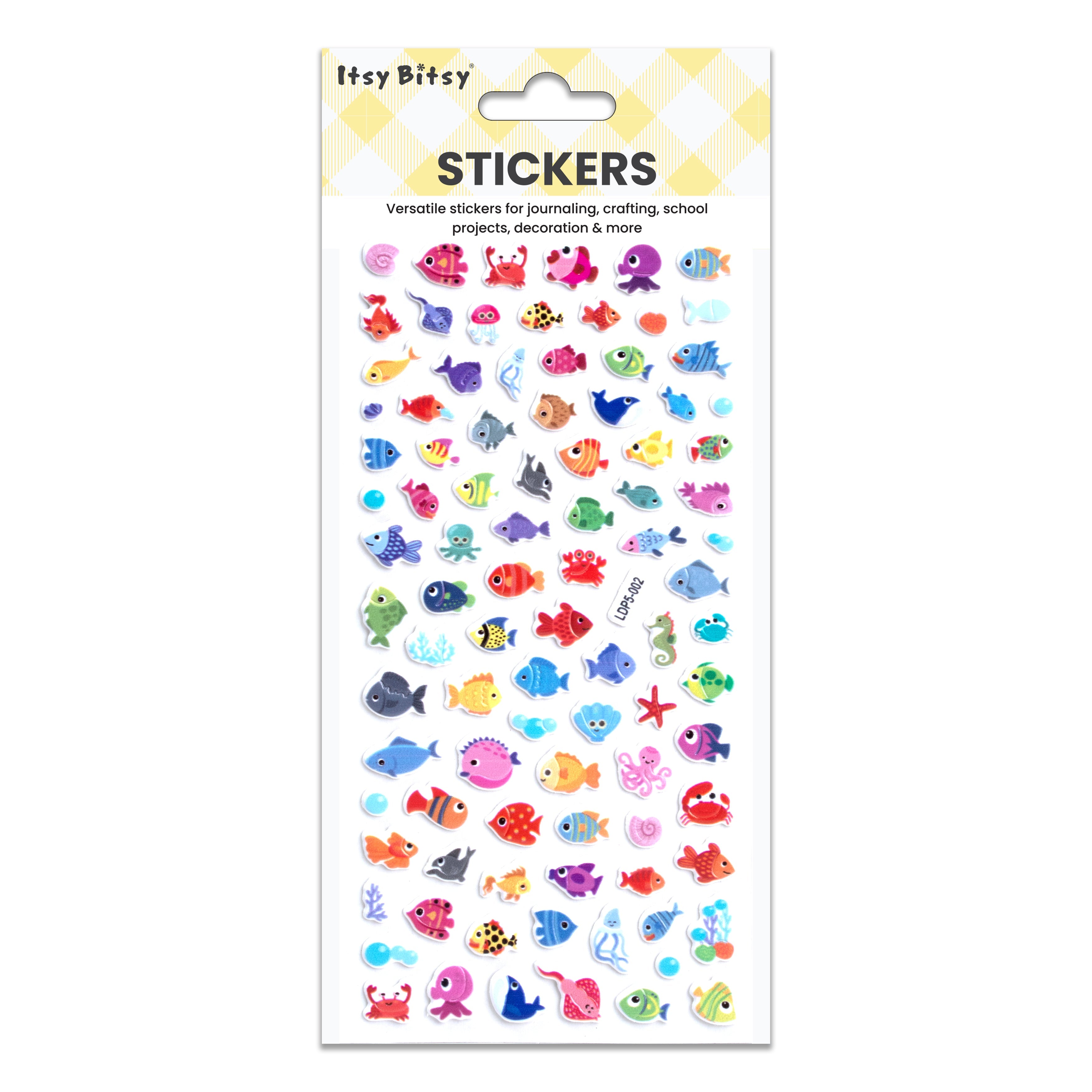 Fun Puffy Stickers Happy Fins 94pcs 1Pack