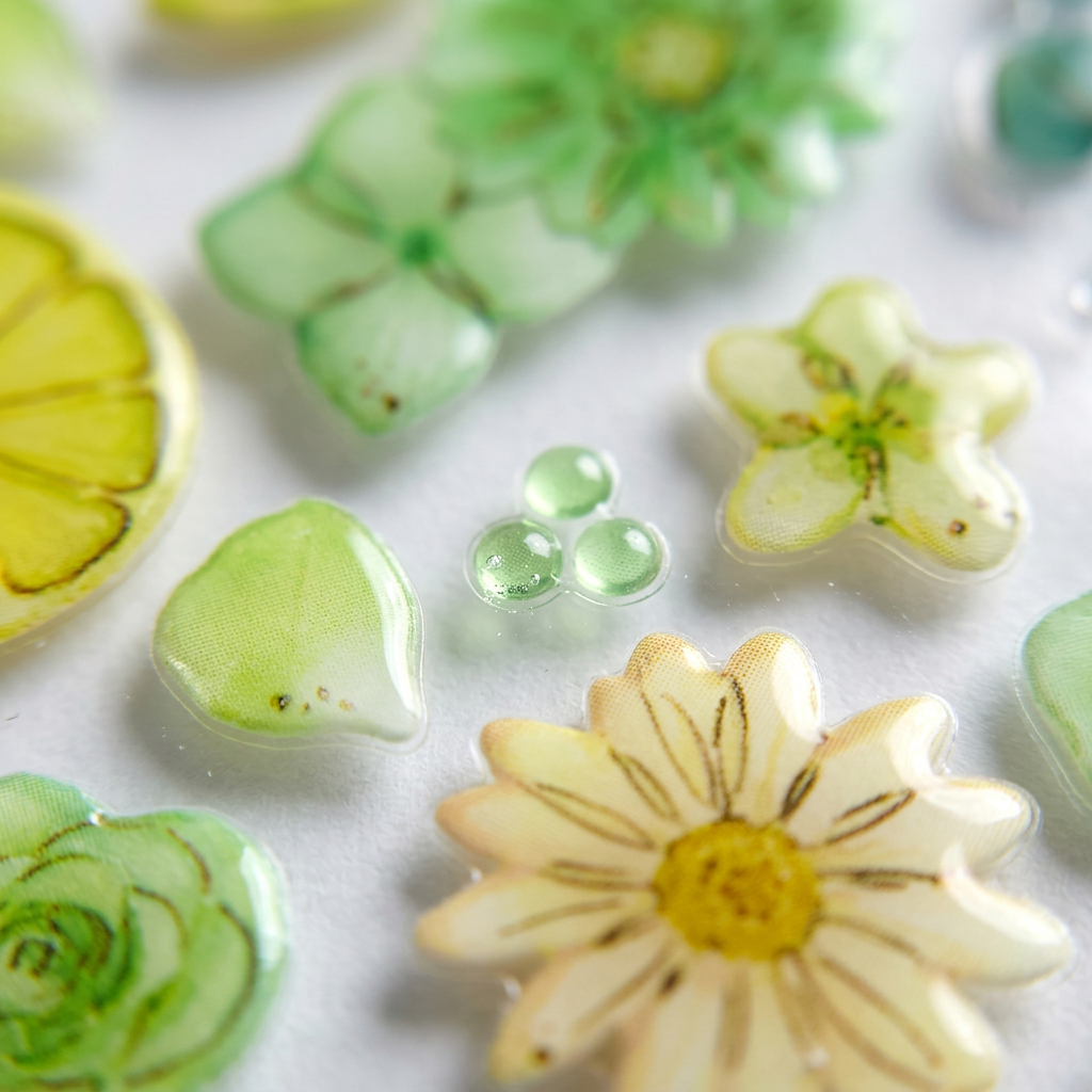 Resin Stickers Floral Whisper 38pcs 1Pack