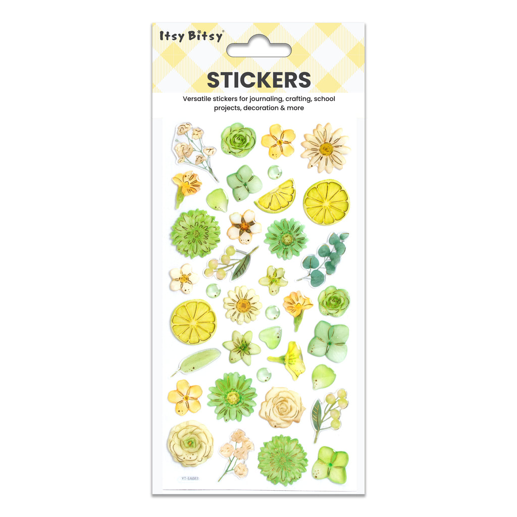 Resin Stickers Floral Whisper 38pcs 1Pack