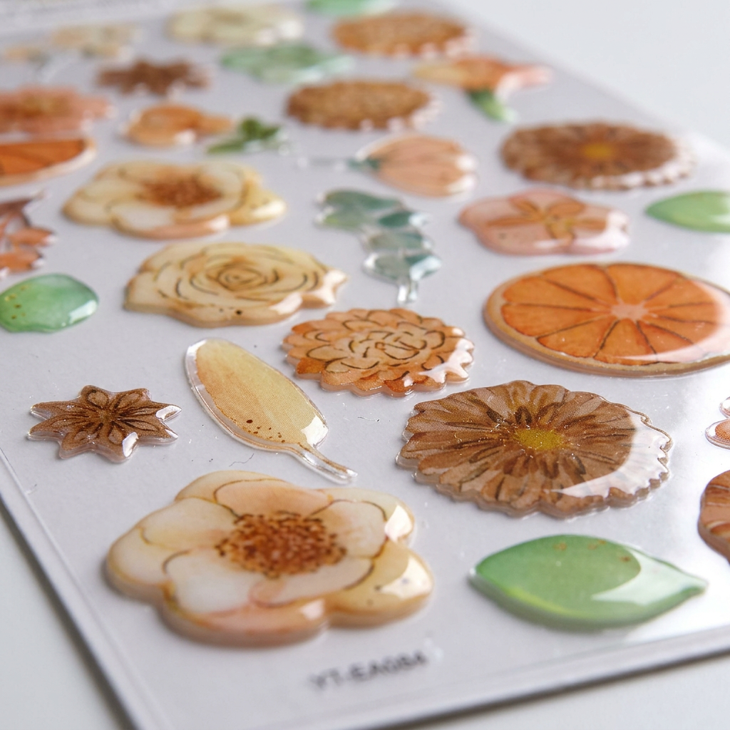 Resin Stickers Pretty Petals 37pcs 1Pack