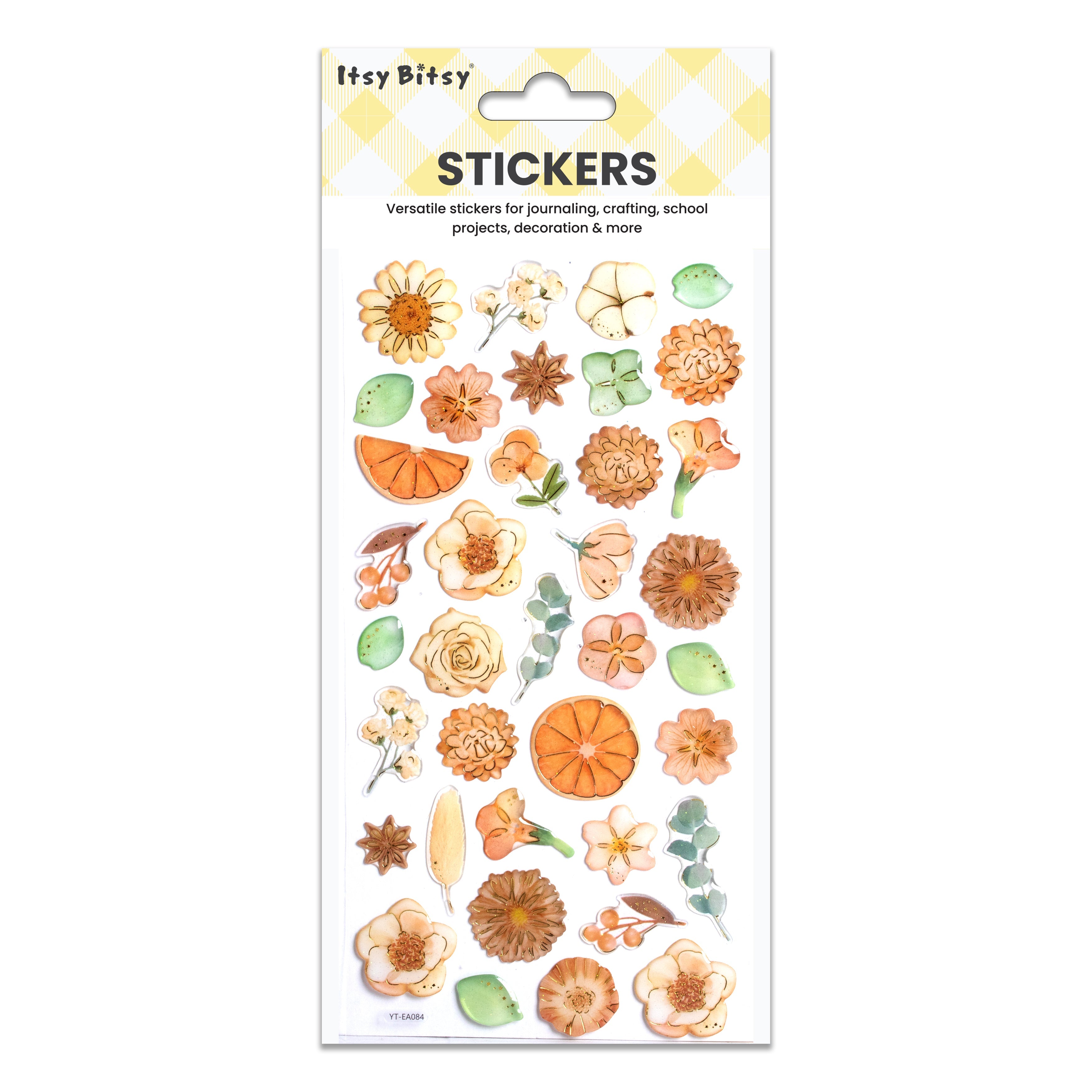 Resin Stickers Pretty Petals 37pcs 1Pack