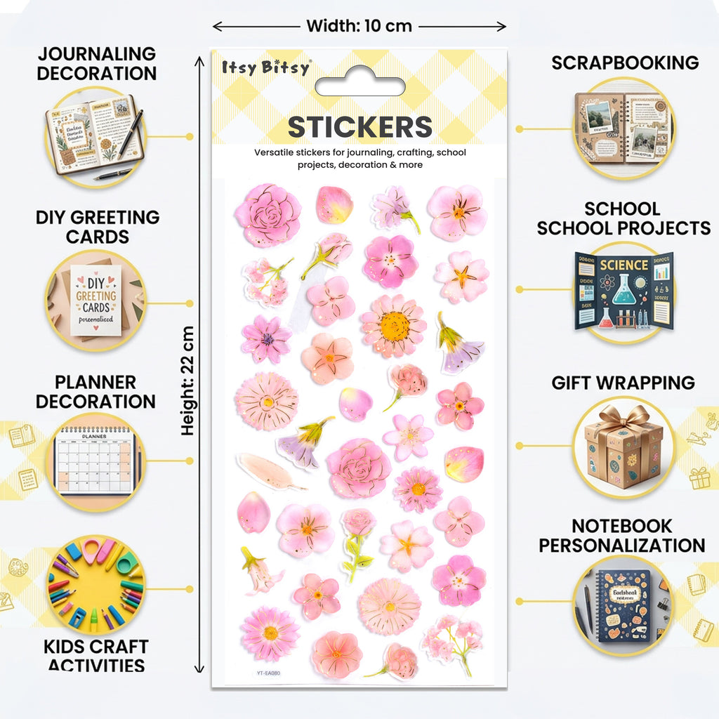 Resin Stickers Blossom Avenue 36pcs 1Pack