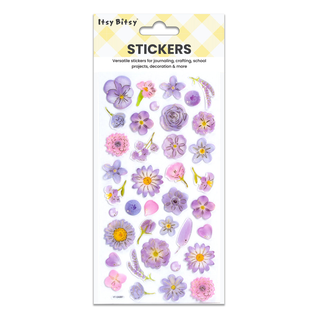 Resin Stickers Flora Elegance 38pcs 1Pack