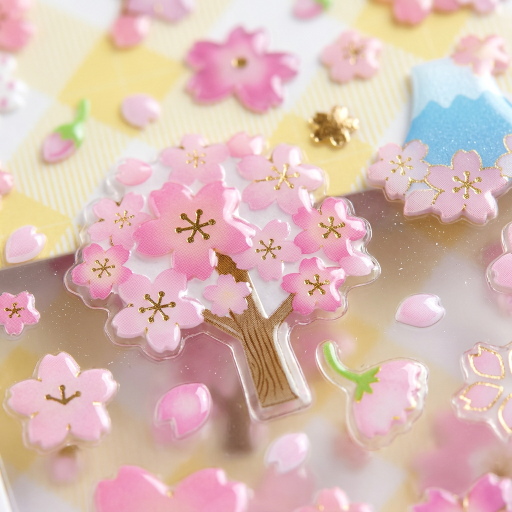 Resin Stickers Cherry Hills 91pcs 1Pack