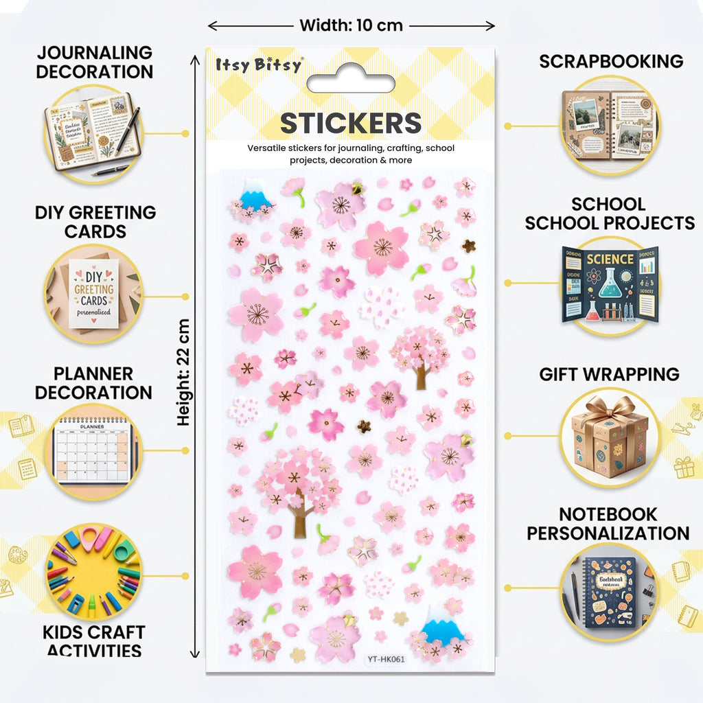 Resin Stickers Cherry Hills 91pcs 1Pack