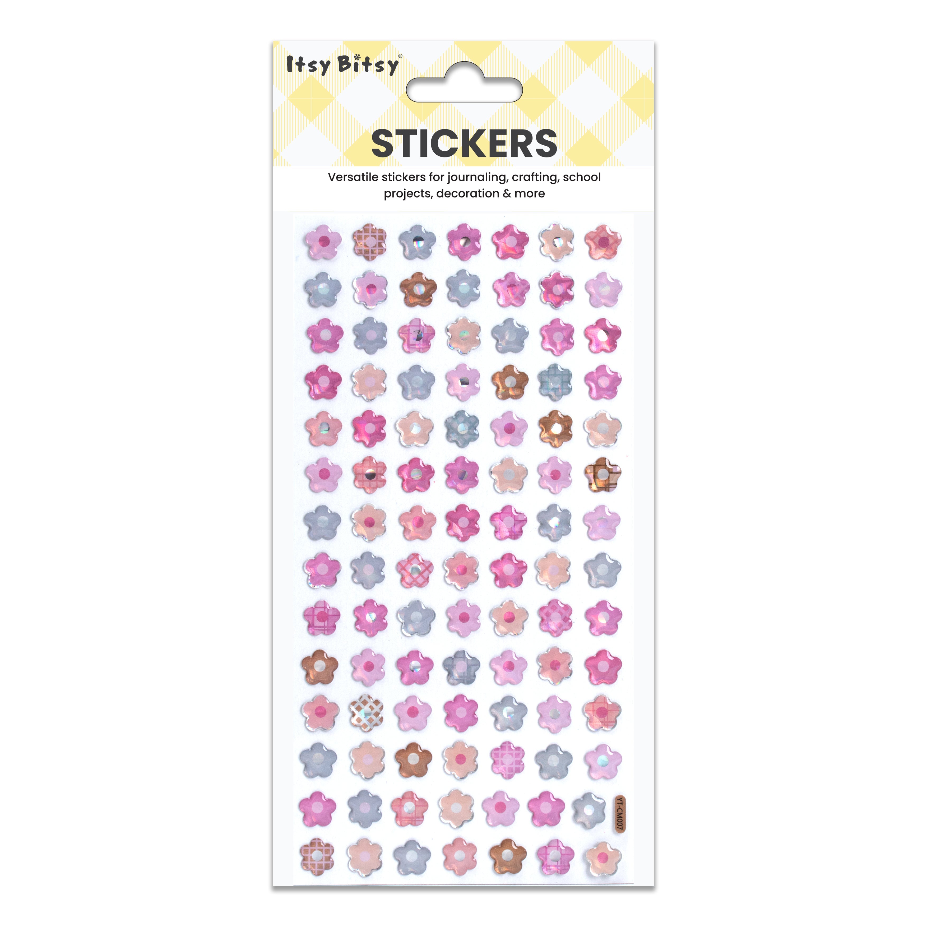 Resin Stickers Graceful Blooms 98pcs 1Pack