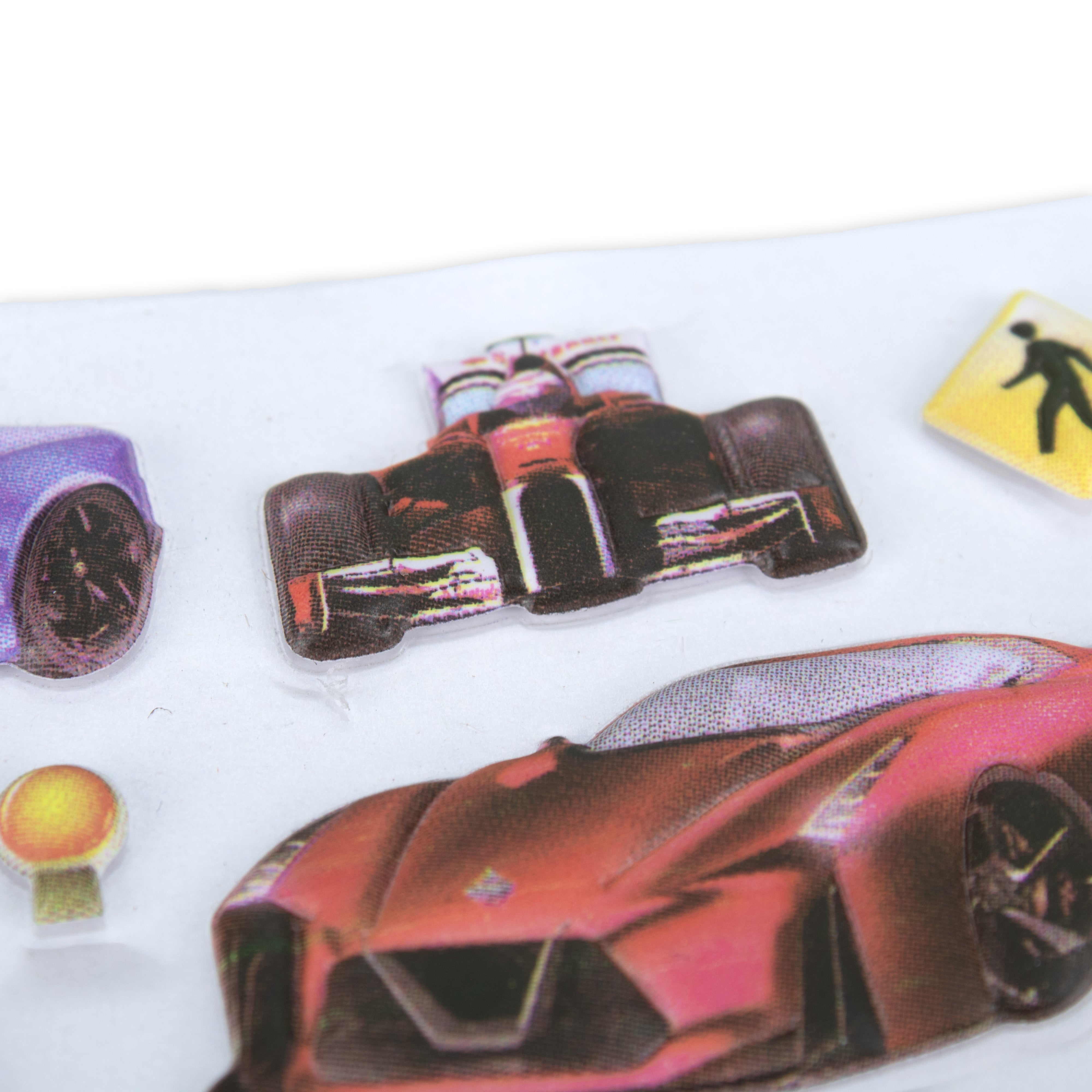 Fun Puffy Stickers Fast Car 28pcs 1Pack