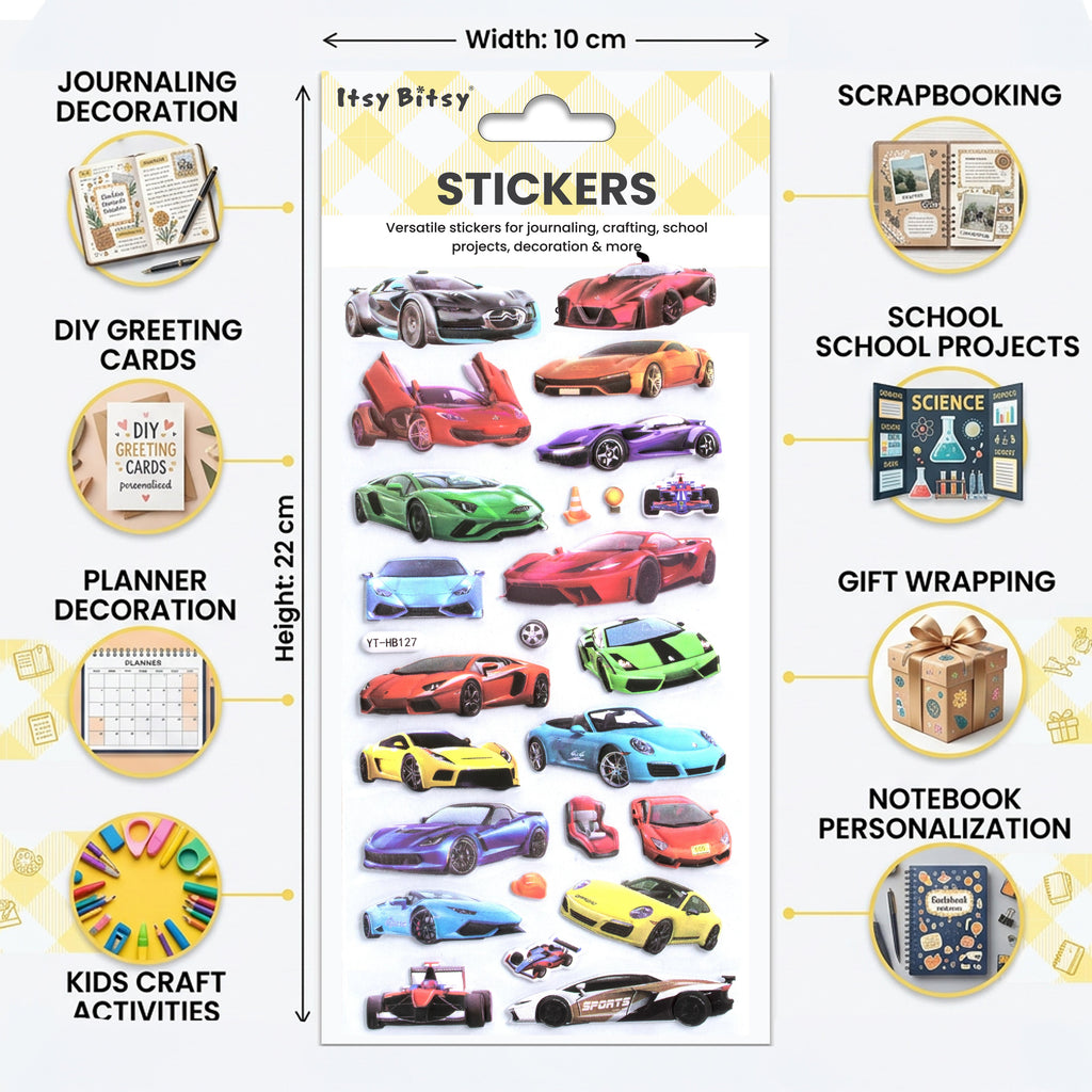 Fun Puffy Stickers Speed Up 27pcs 1Pack