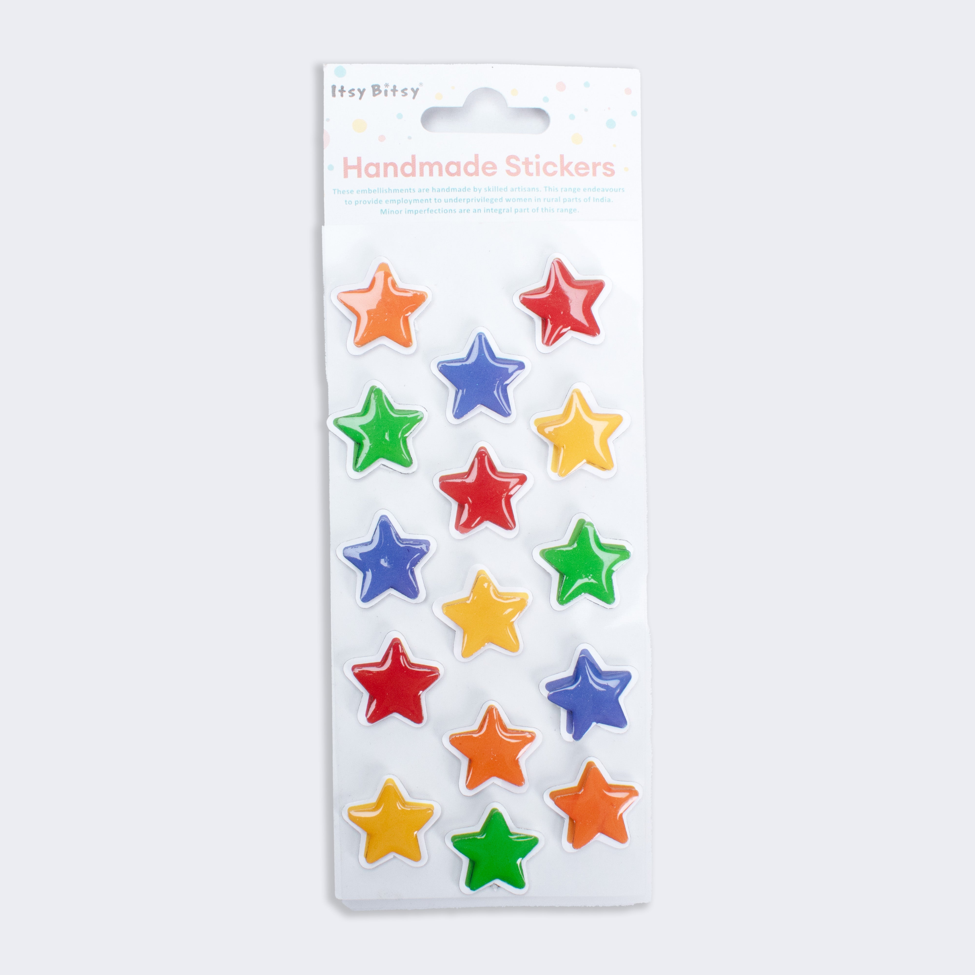 Self Adhesive Resin Handmade Sticker Bright Stars 15pc