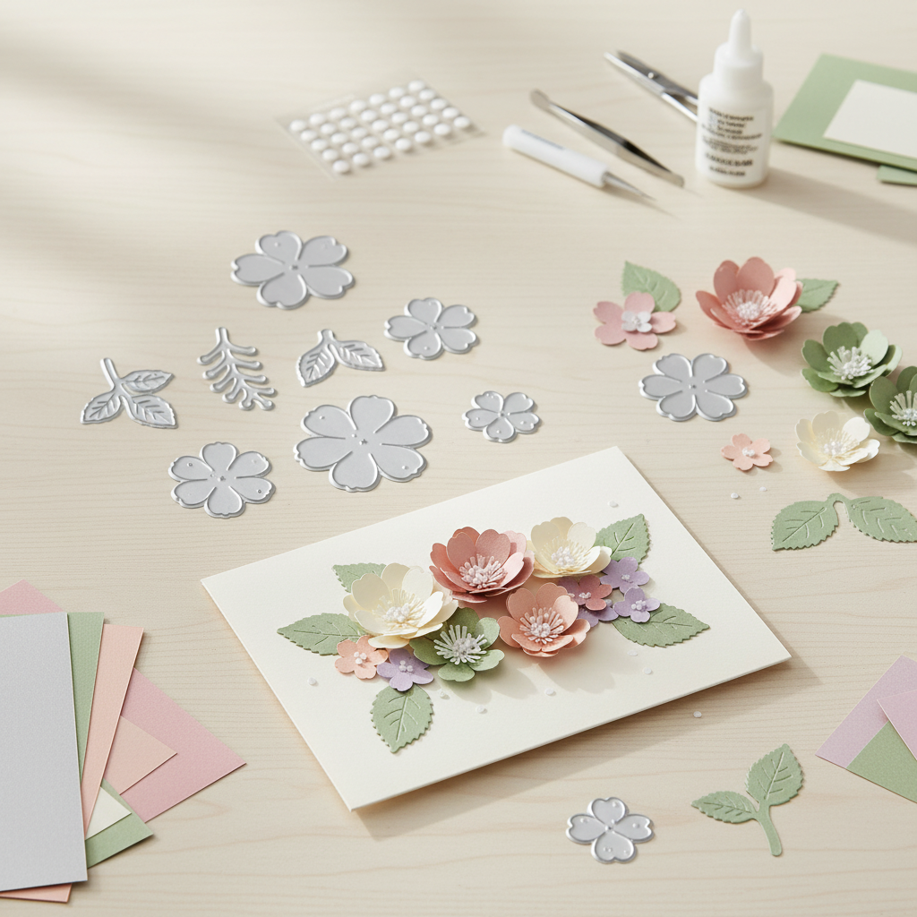 Thin Cut Dies Blossoms and Buds 8pc