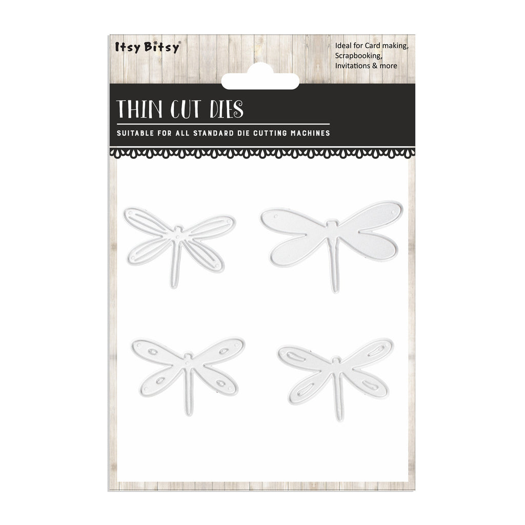 Thin Cut Dies Dragonfly Collection 5 X 2cm 4 X 2.3 4pc