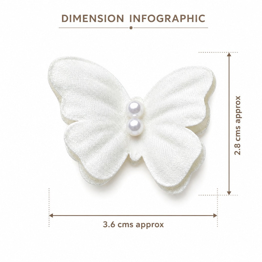 Handmade Flowers Dreamy Flutter Ivory Pearl 20pc