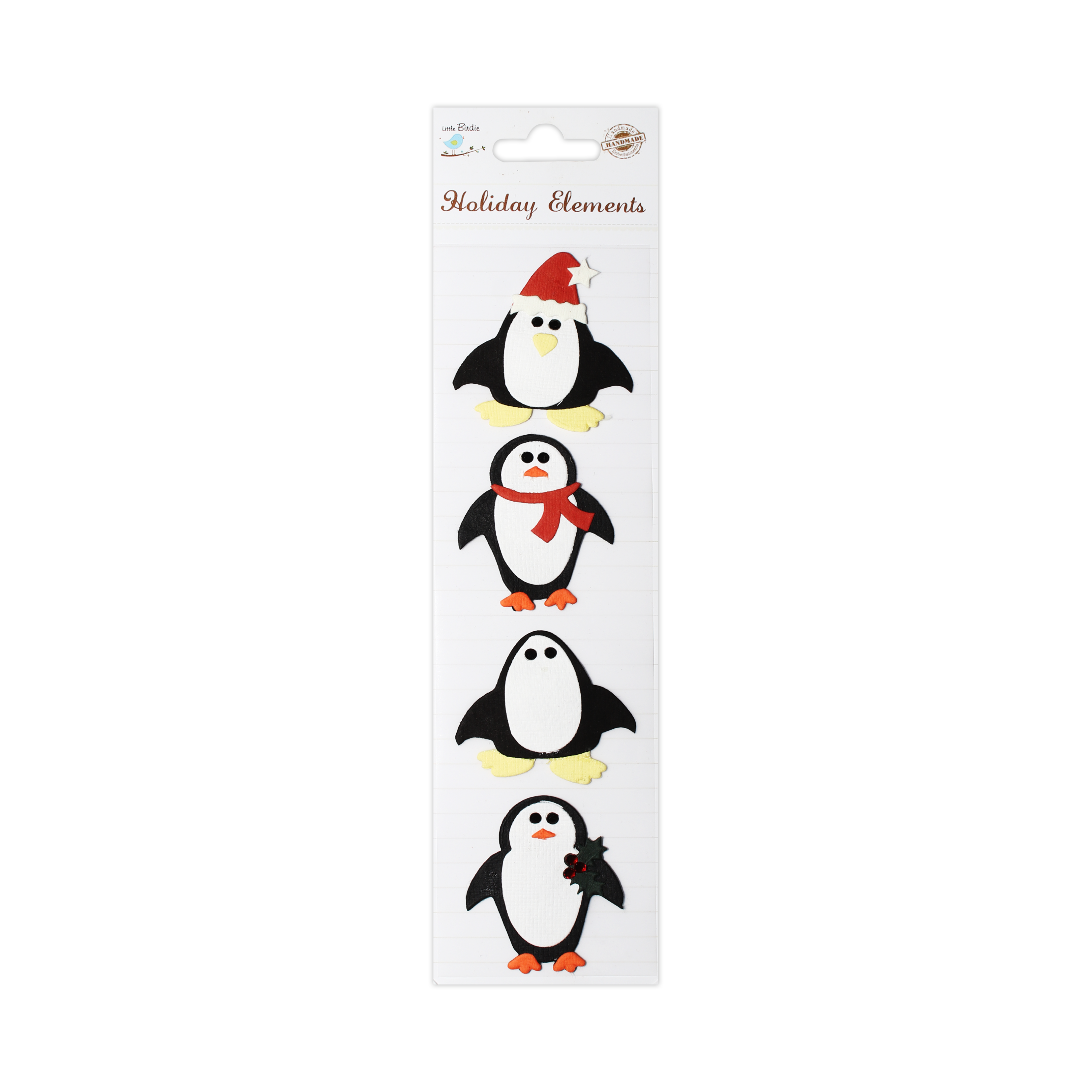 Christmas Felt Emb Penguin 4Pcs