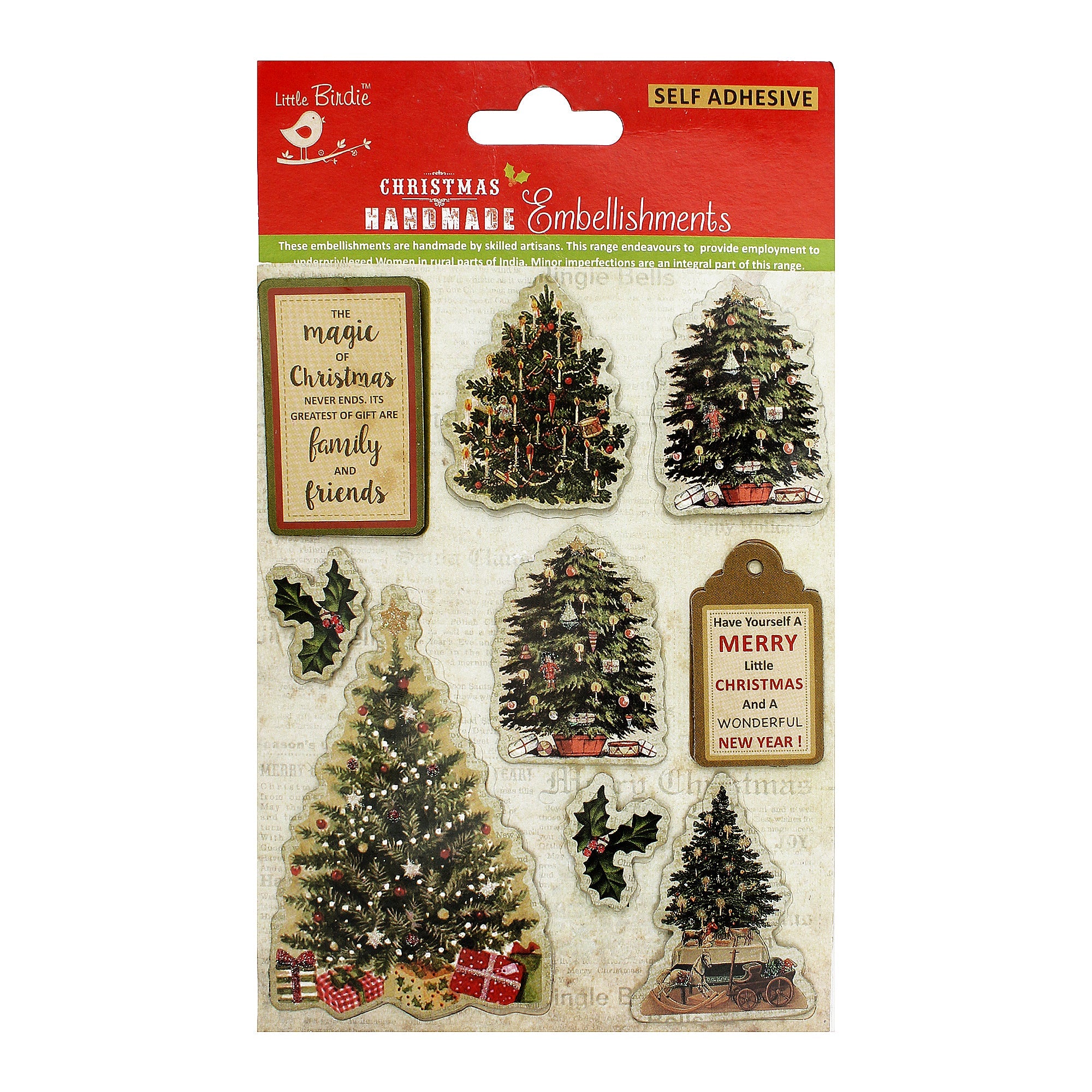 Christmas  Vintage - Trees 9pcs