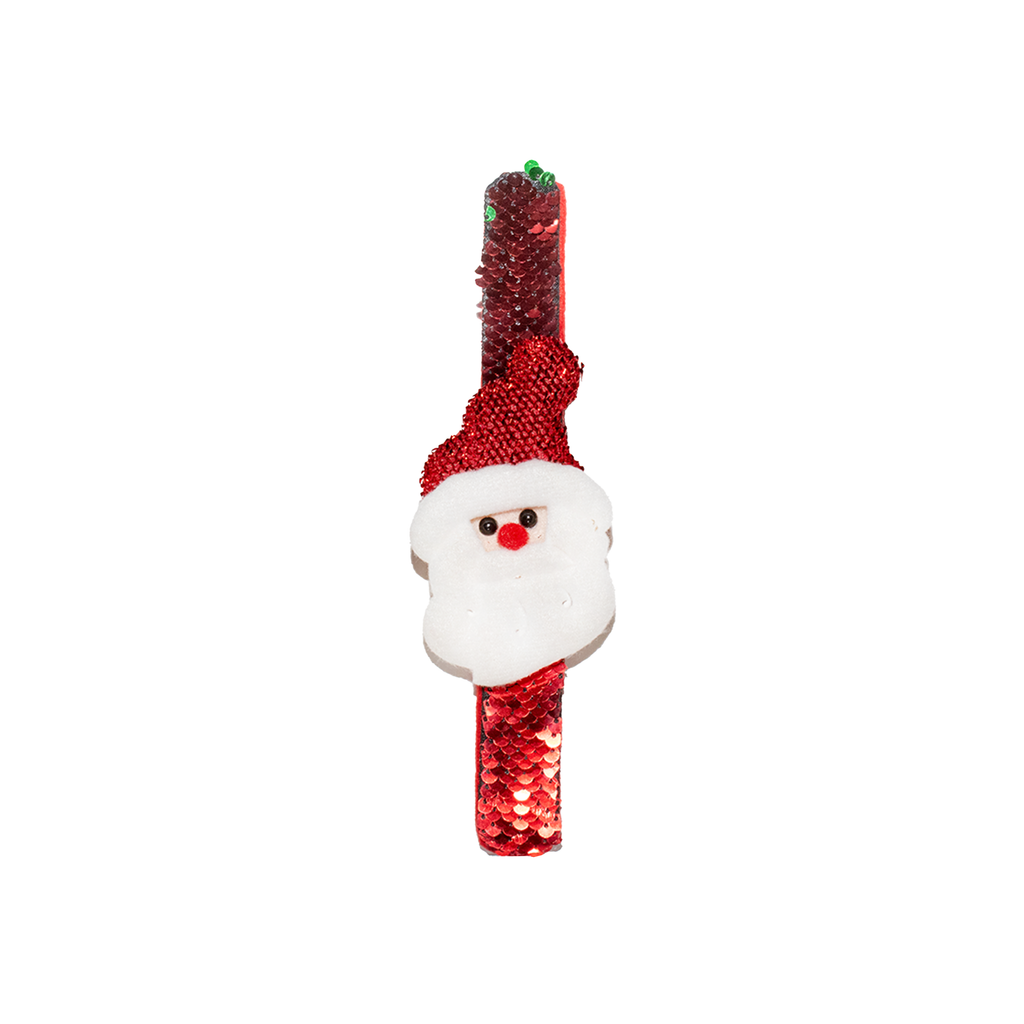 Christmas Wrist Band Reversible Sequins With Santa Asstorted 8.5Inch 1pc