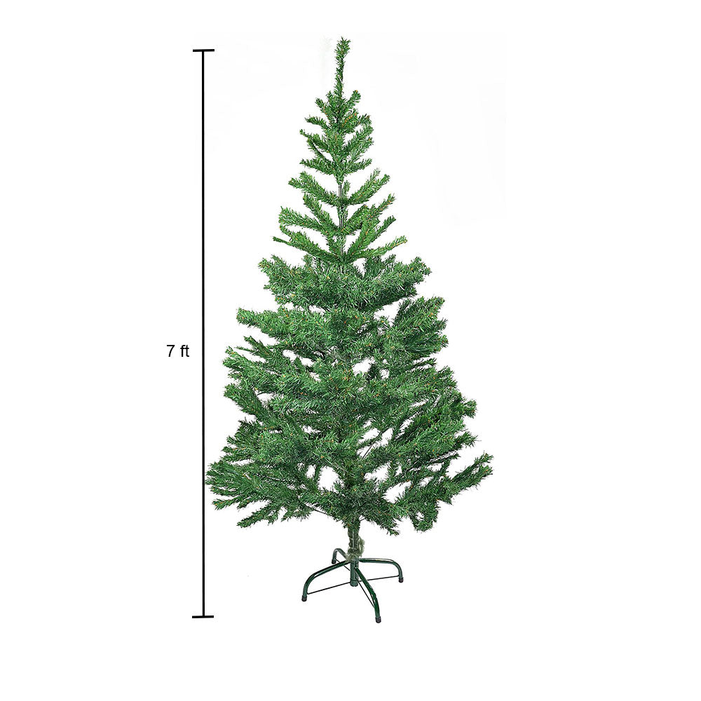 7 Feet - Christmas Tree with Metal Stand 1pc  (Ornaments Combo)