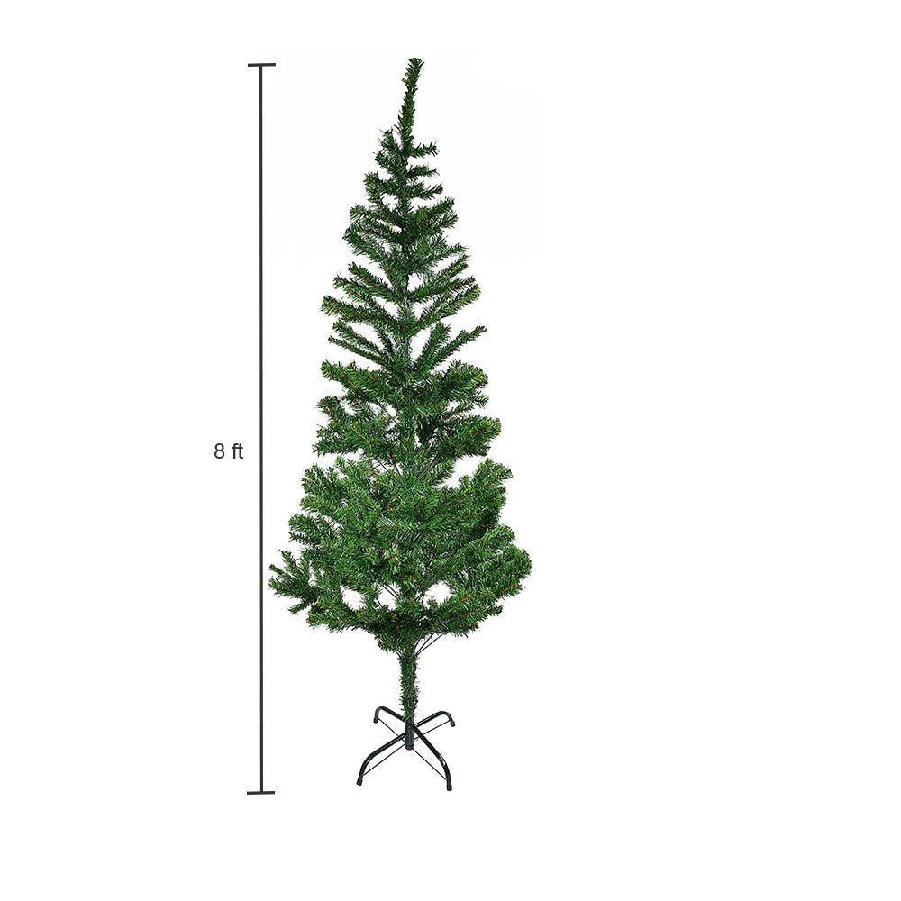 8 Feet - Christmas Tree with Metal Stand 1pc  (Ornaments Combo)