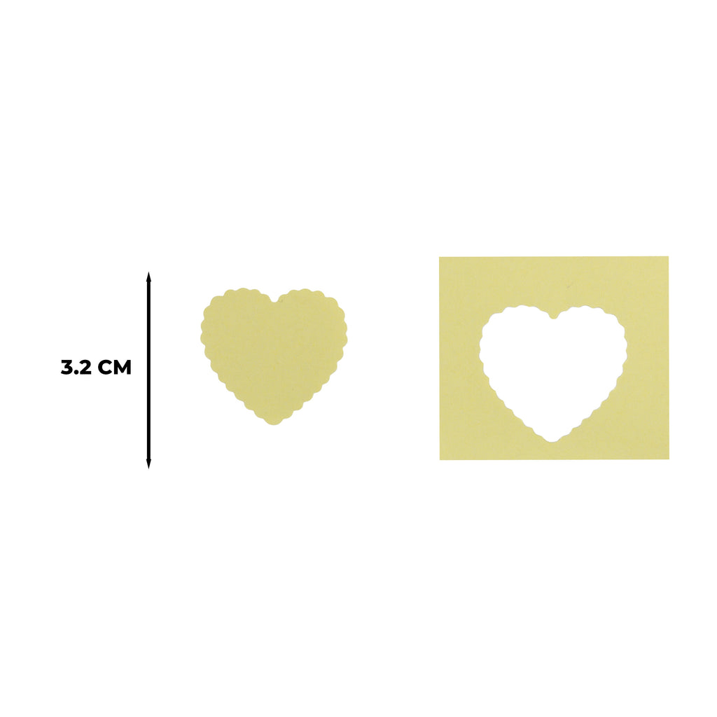 Craft Punch Cutting Size 1.5inch Scalloped Heart 1pc