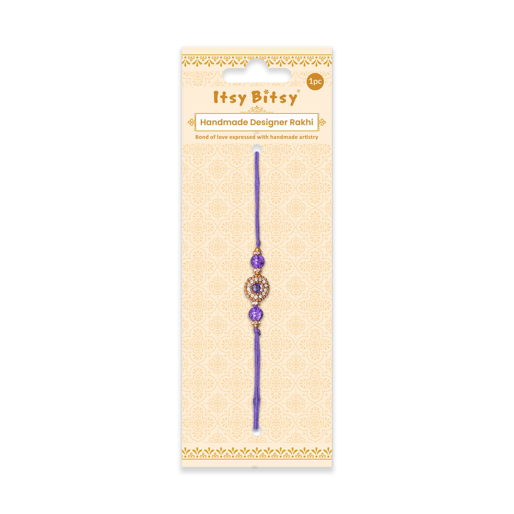 Handmade Rakhi - Lavender Jewel 1pc