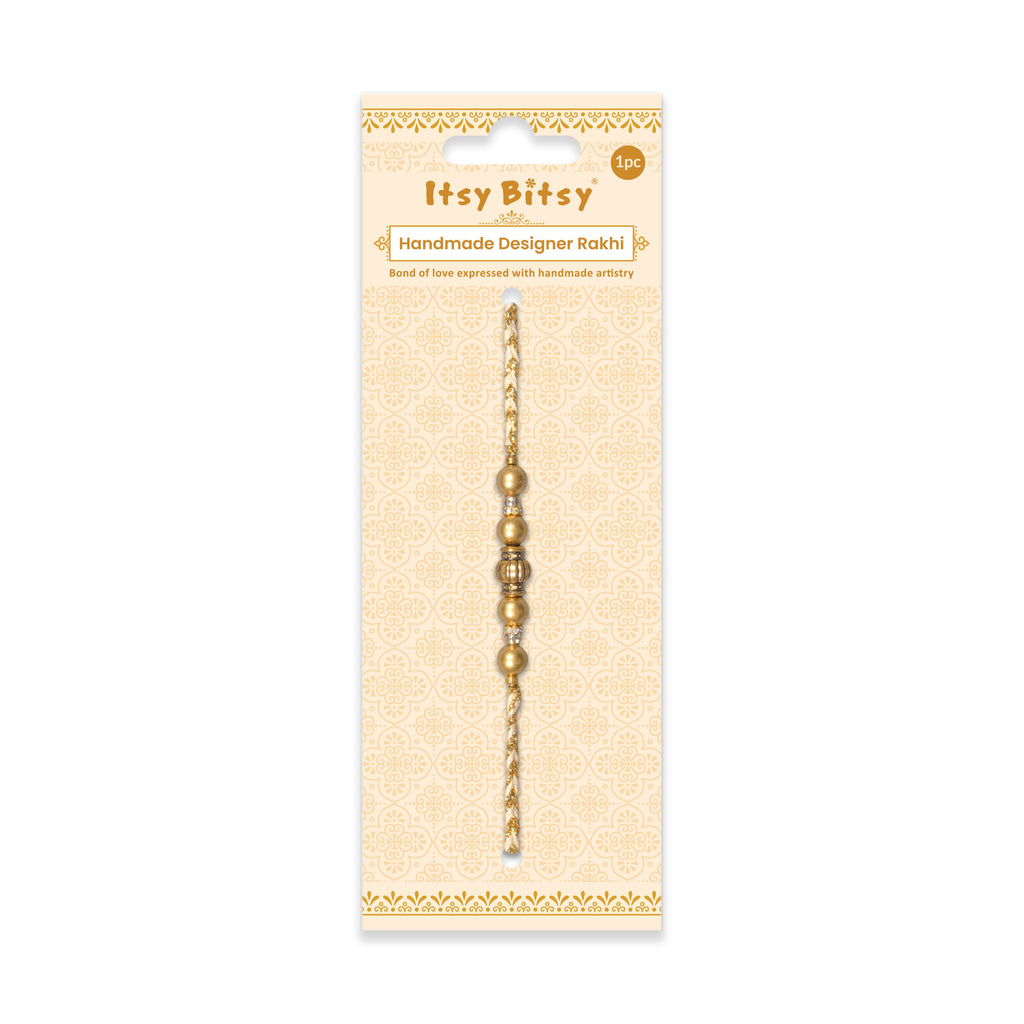 Handmade Rakhi - Golden Glow 
1pc