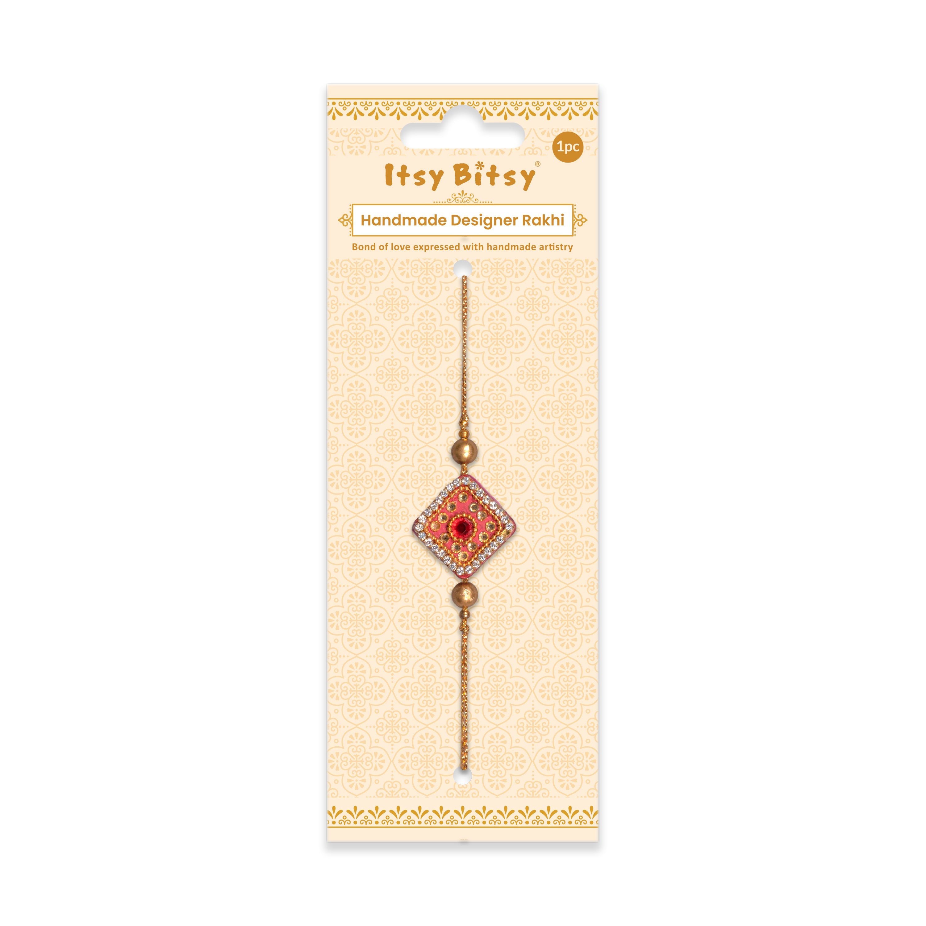 Handmade Rakhi - Ethnic Charm 1pc