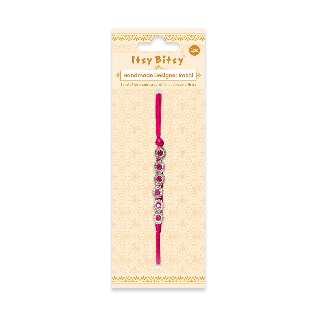 Handmade Rakhi - Jewel Ruby 1pc