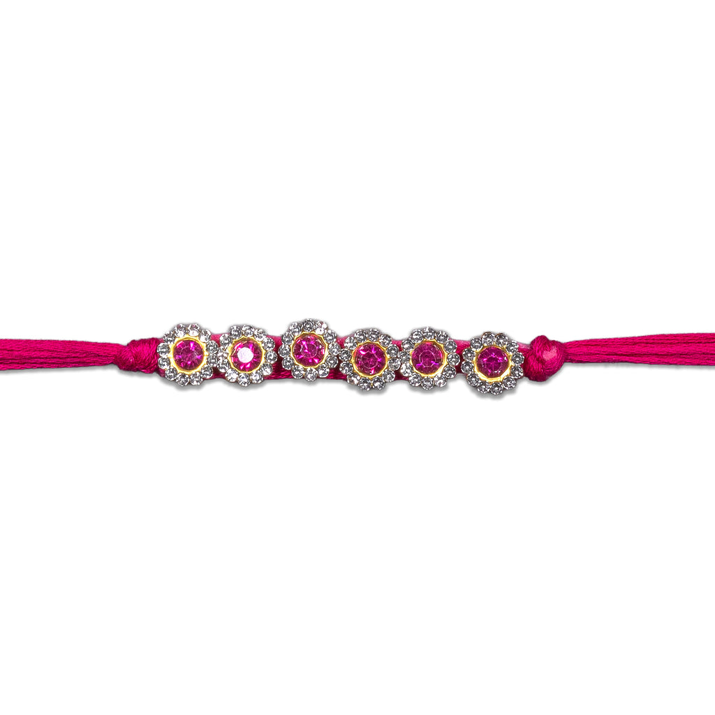 Handmade Rakhi - Jewel Ruby 1pc
