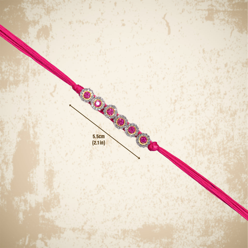 Handmade Rakhi - Jewel Ruby 1pc