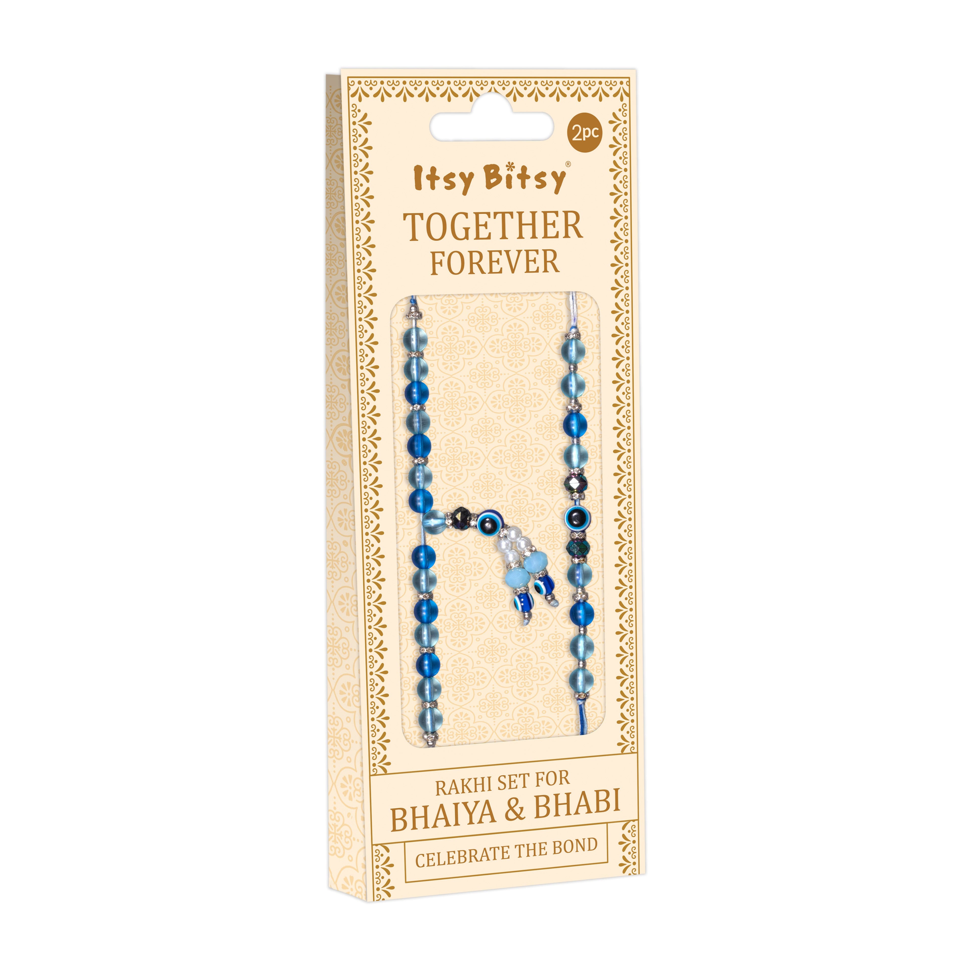 Handmade Rakhi - Lucky Ties Bhaiya Bhabhi Pack of 2
