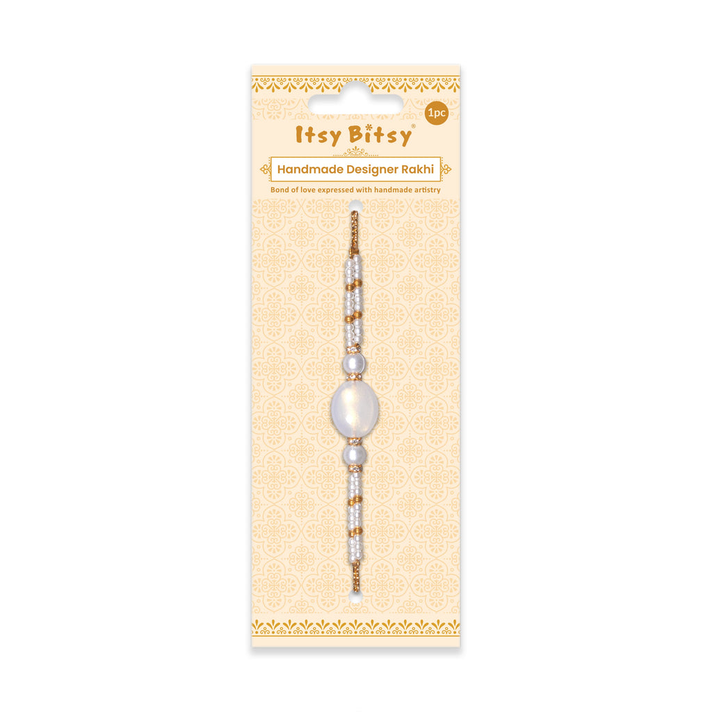 Handmade Rakhi - Moon Pearl 1pc