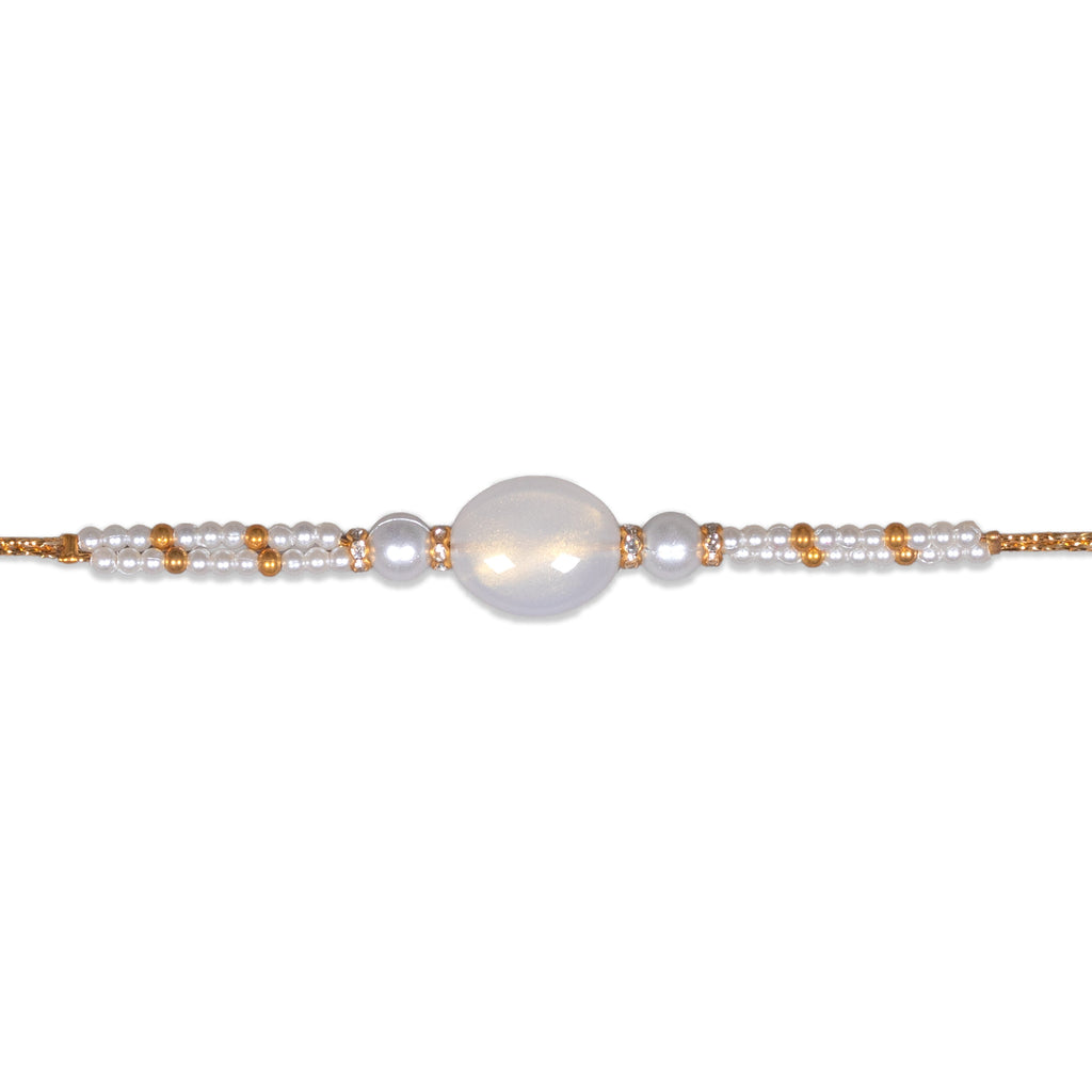 Handmade Rakhi - Moon Pearl 1pc