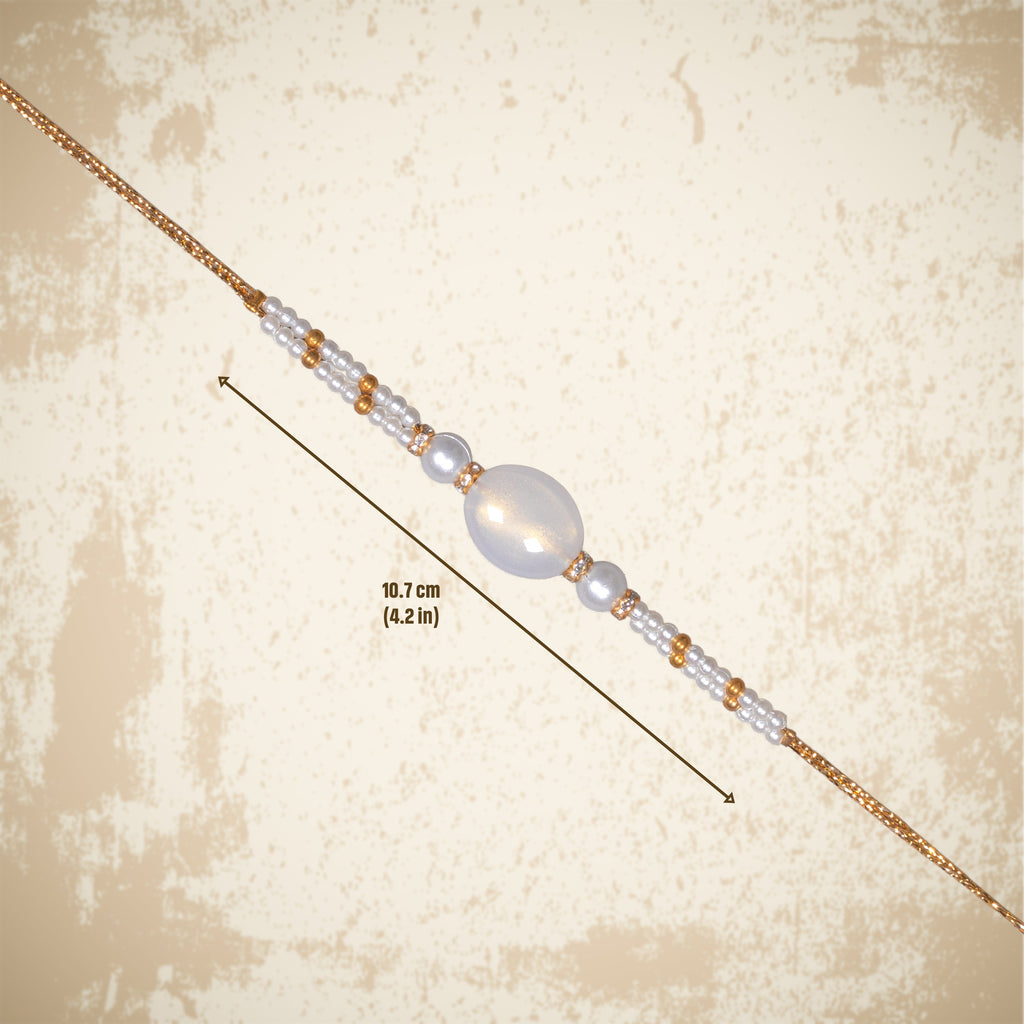 Handmade Rakhi - Moon Pearl 1pc
