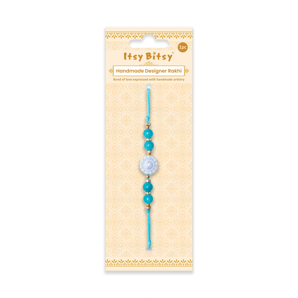 Handmade Rakhi - Pearly Glow 
1pc
