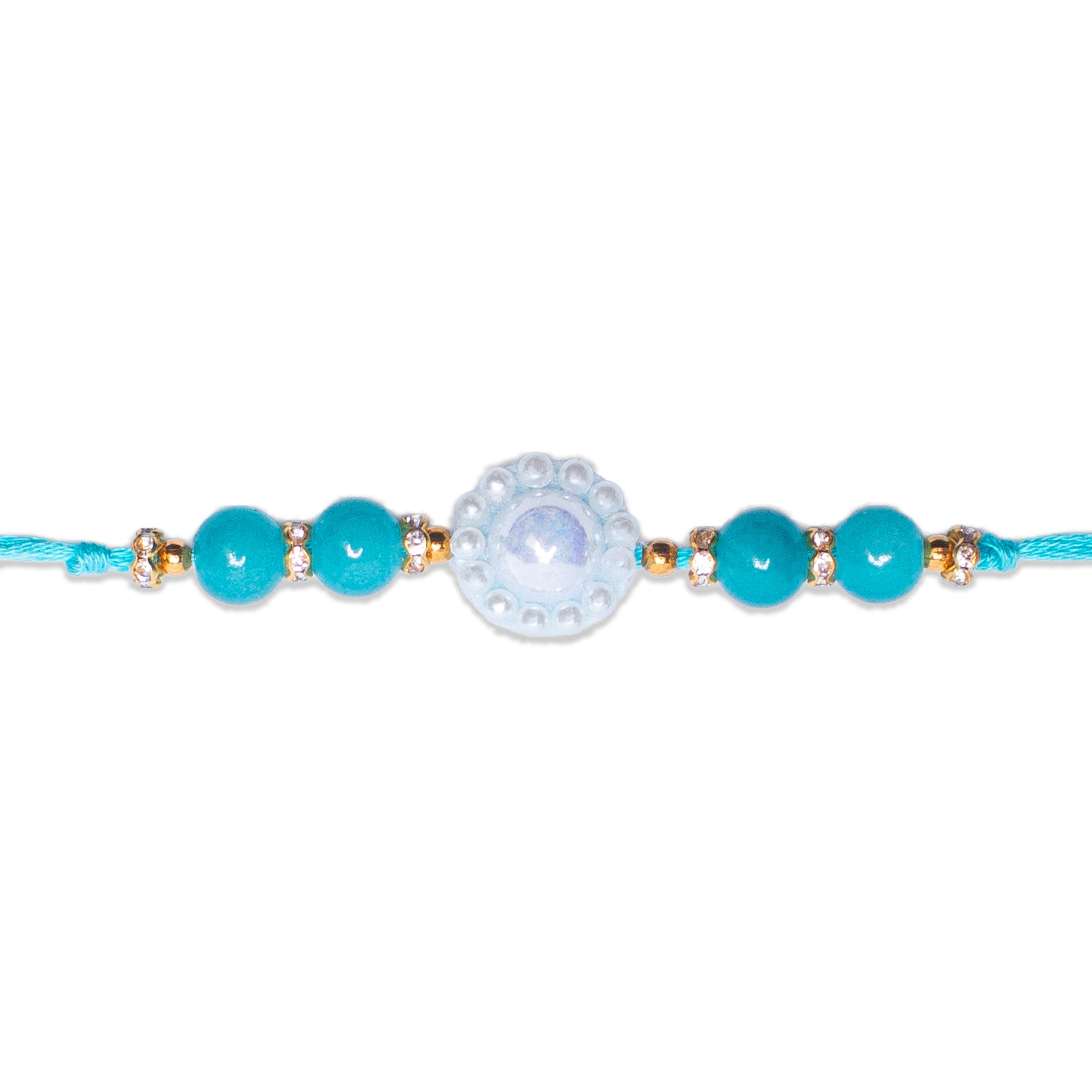 Handmade Rakhi - Pearly Glow 
1pc