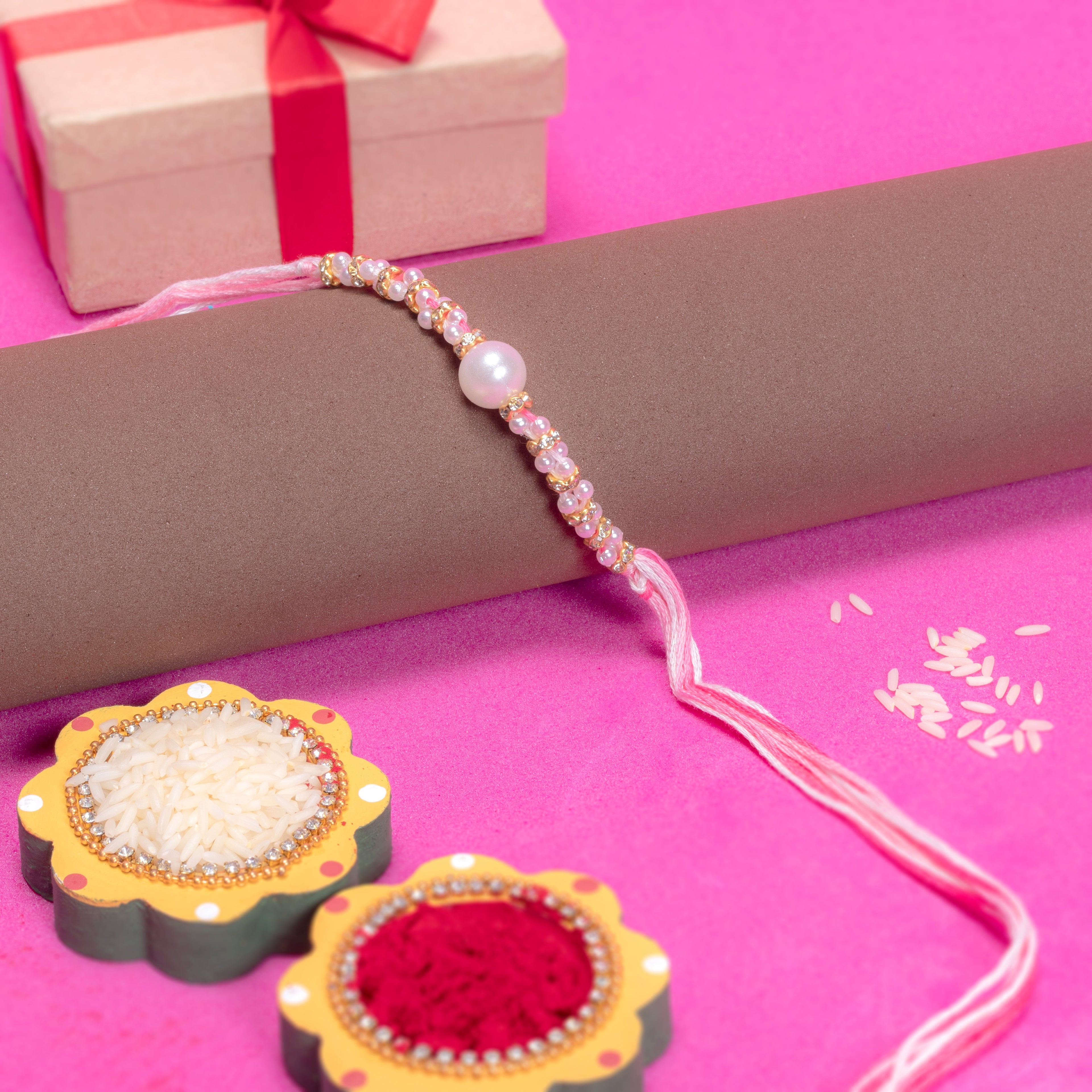 Handmade Rakhi - Petite Pearl 1pc
