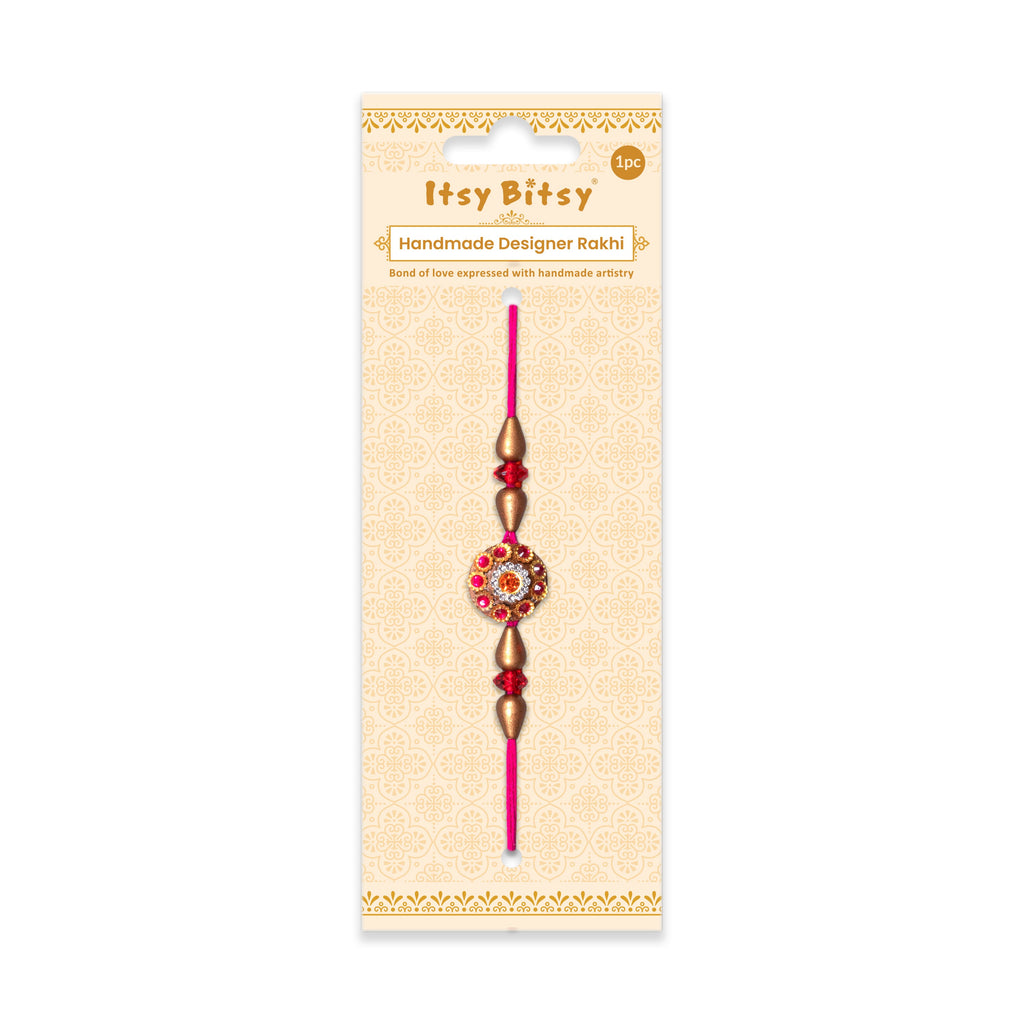 Handmade Rakhi - Jewel Flora Pink 1 pc