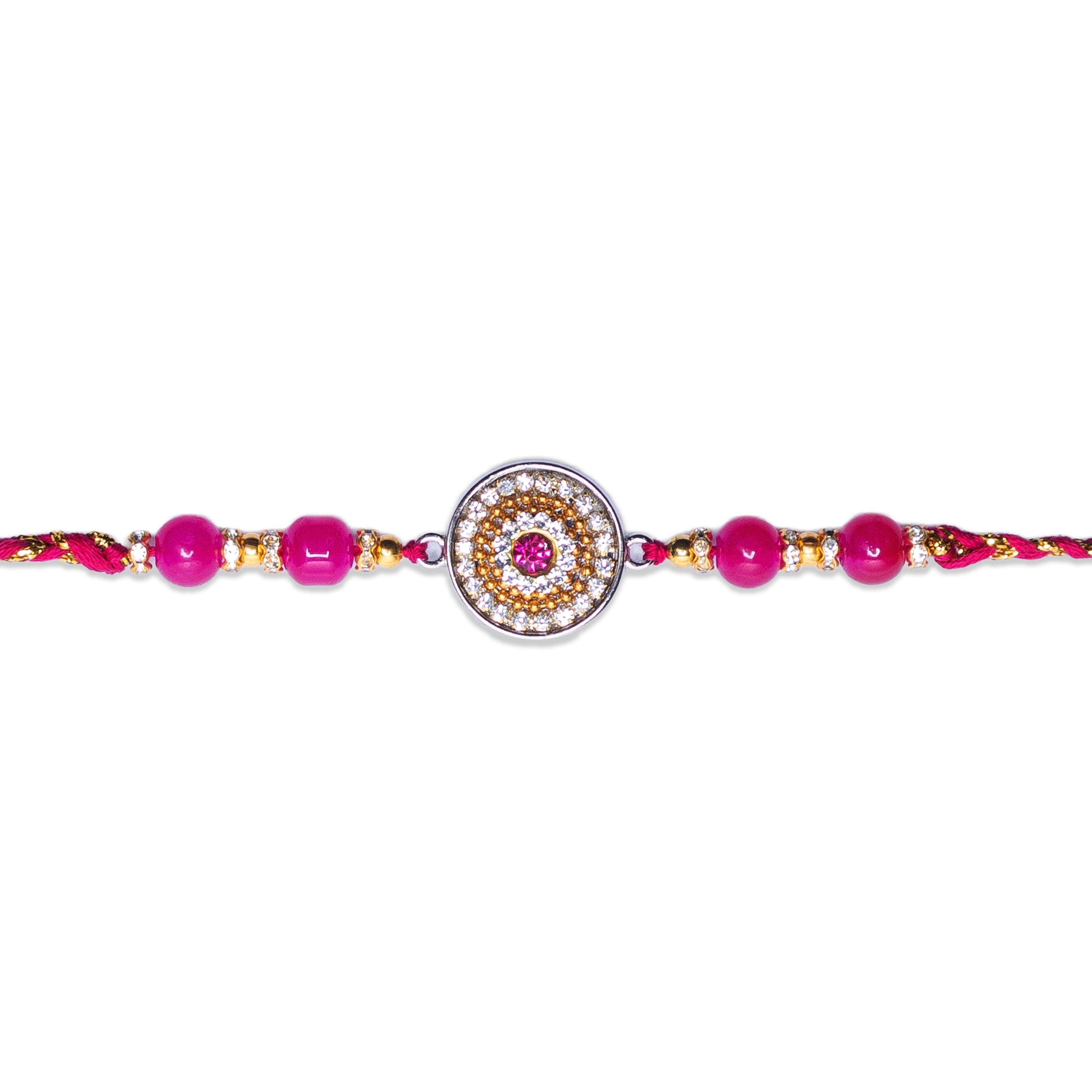 Handmade Rakhi - Magenta Glamour 1pc