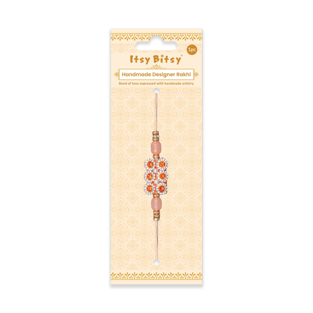 Handmade Rakhi - Amber Blossom 1pc