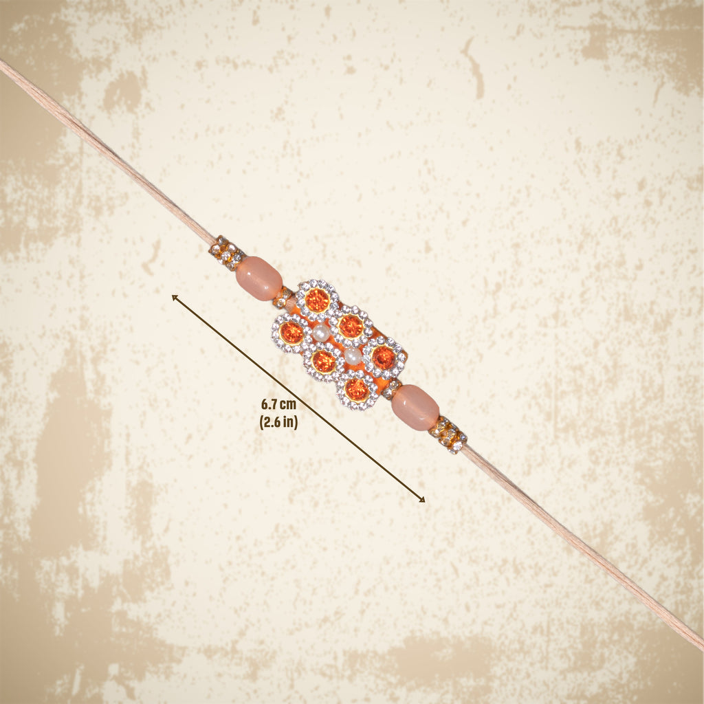 Handmade Rakhi - Amber Blossom 1pc