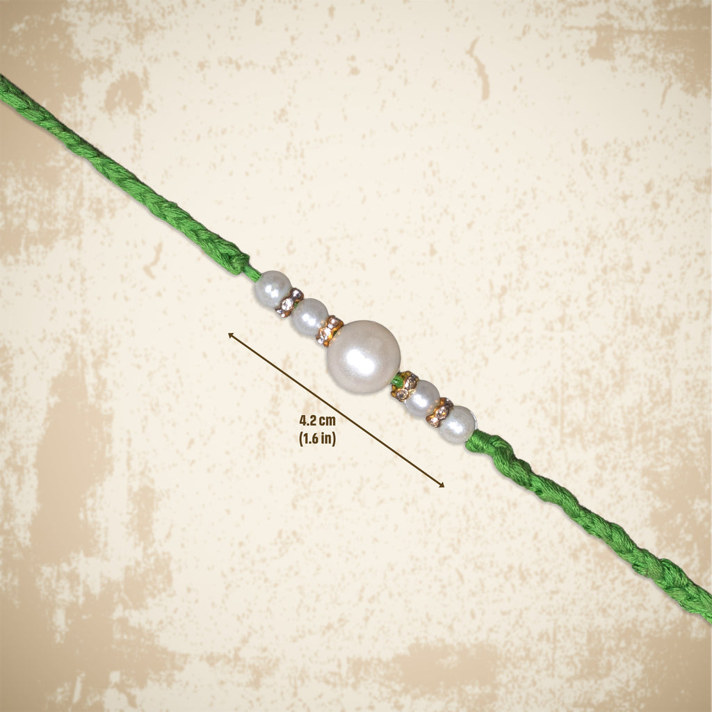 Handmade Rakhi - Pearly ties 
1pc