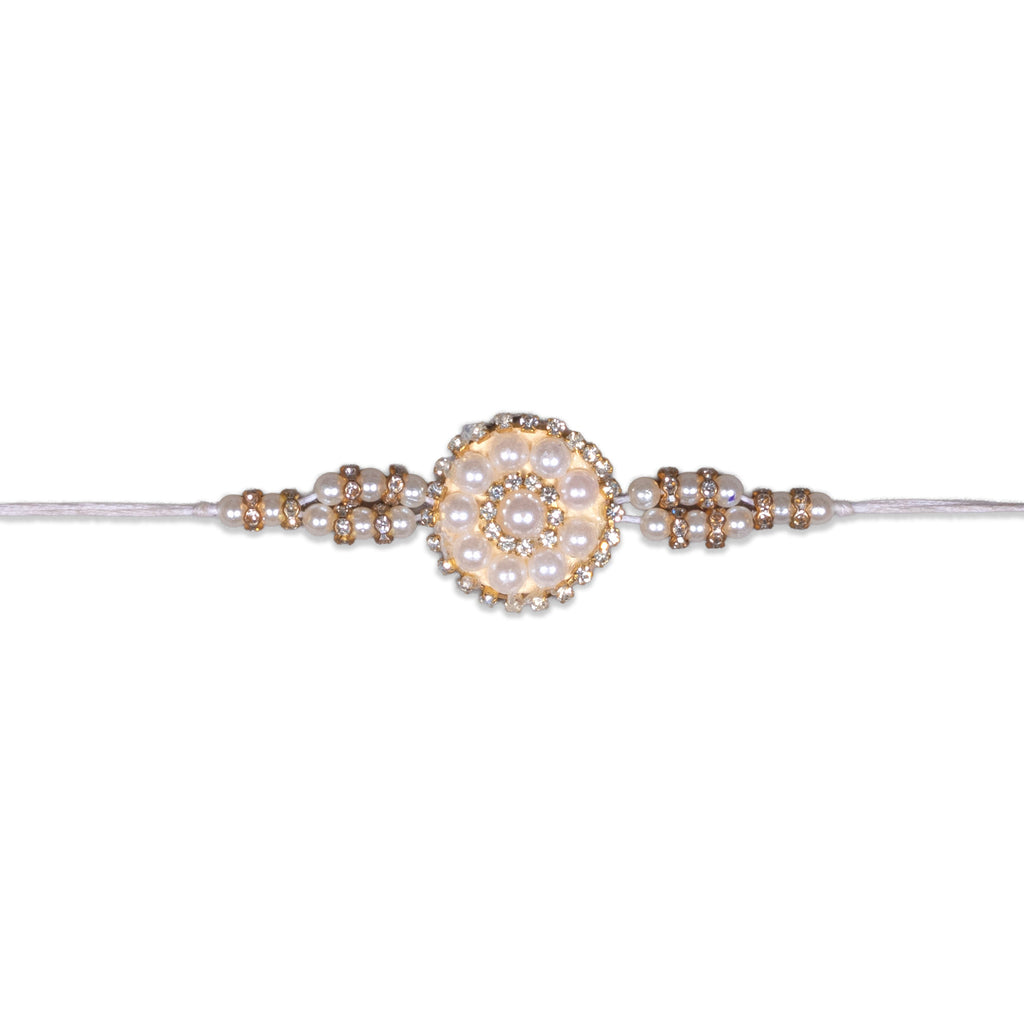 Handmade Rakhi - Pearl Splendour 1pc