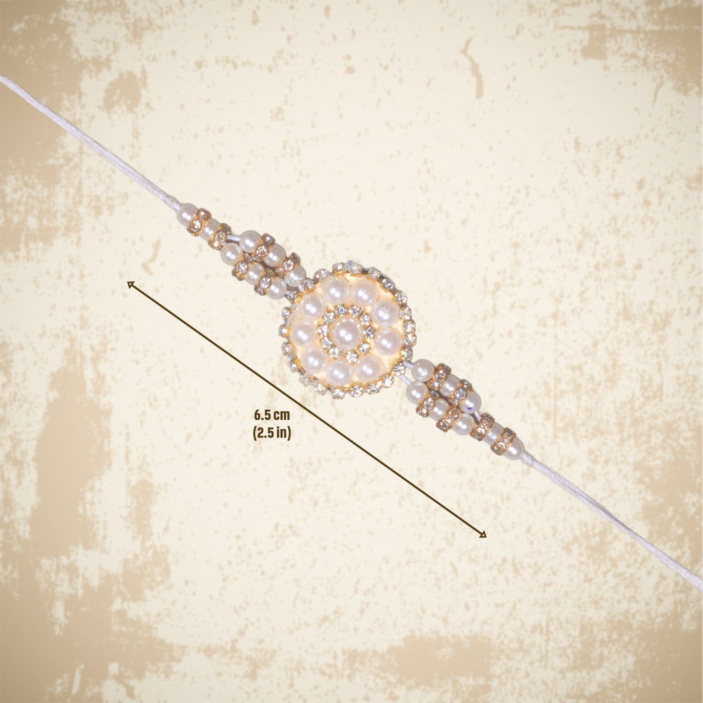 Handmade Rakhi - Pearl Splendour 1pc