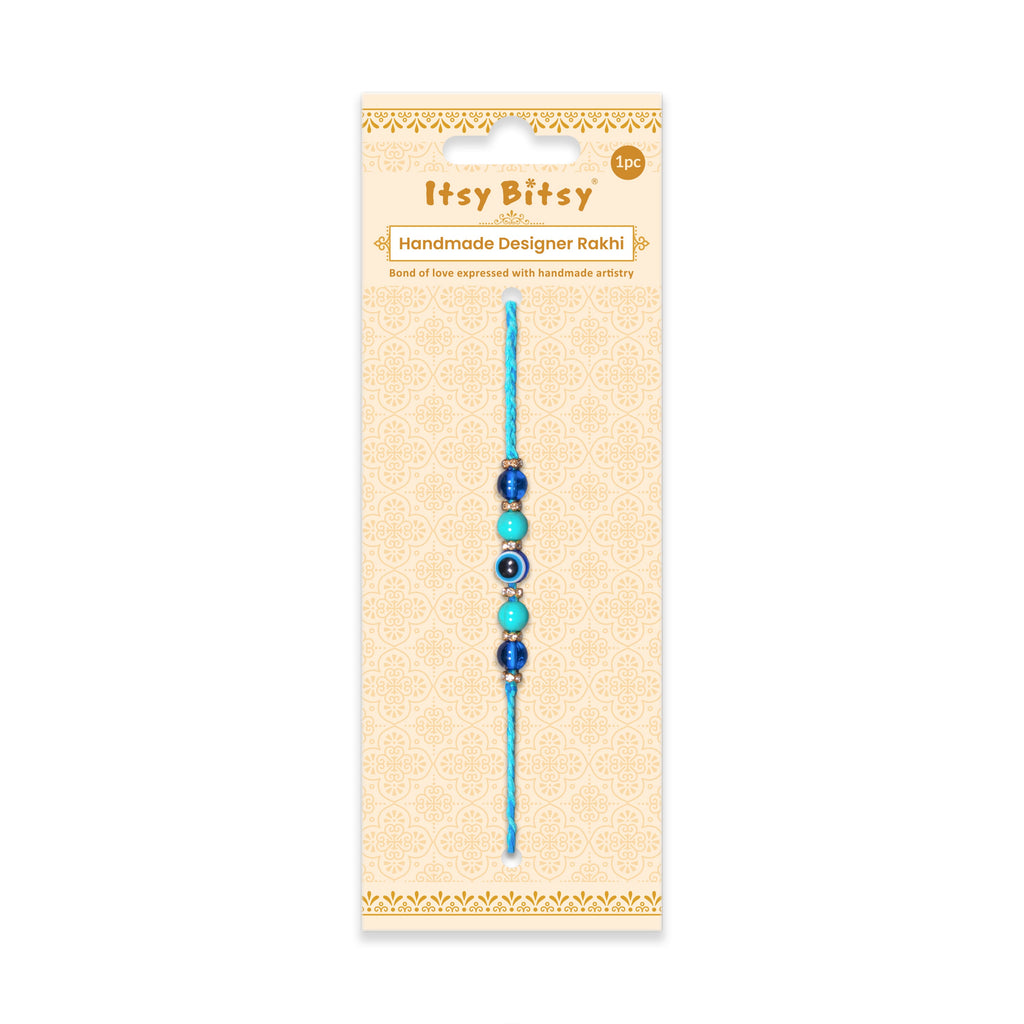 Handmade Rakhi - Aqua Ties 1pc