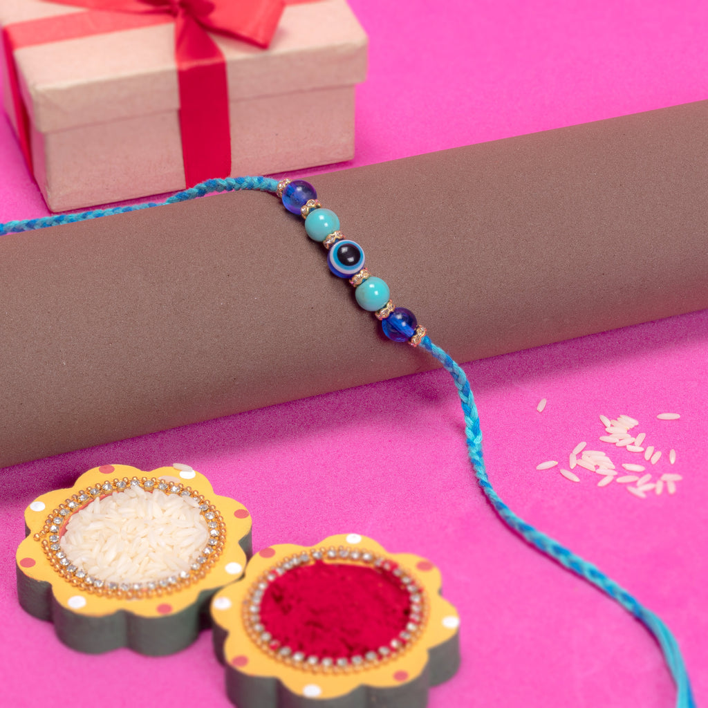 Handmade Rakhi - Aqua Ties 1pc
